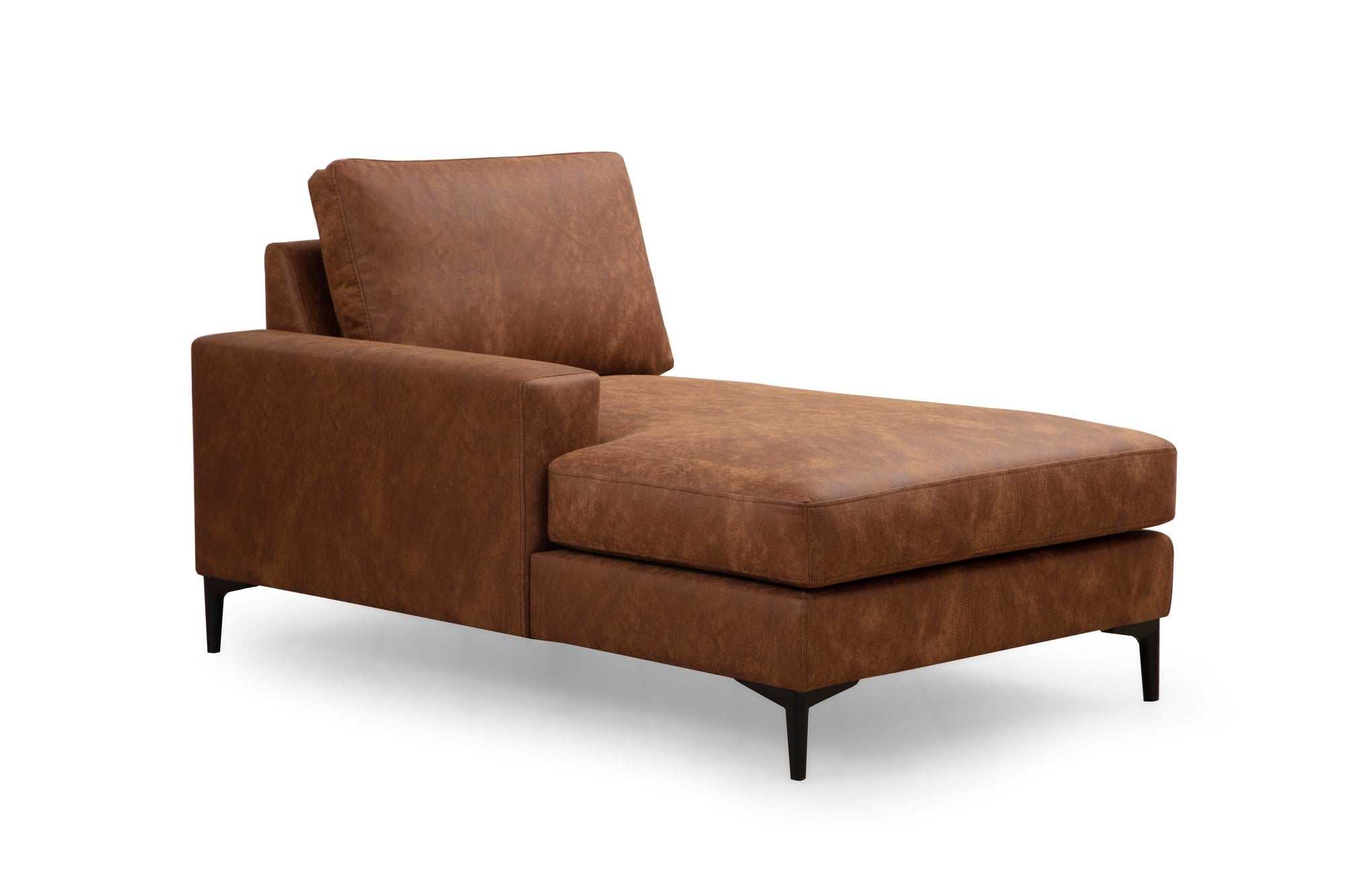 Sofá de canto elegante, cor camelo, 155 x 314 x 200 cm | Estrutura em madeira de faia e aglomerado, 100% poliéster, tecido lavável a seco | Design confortável e moderno