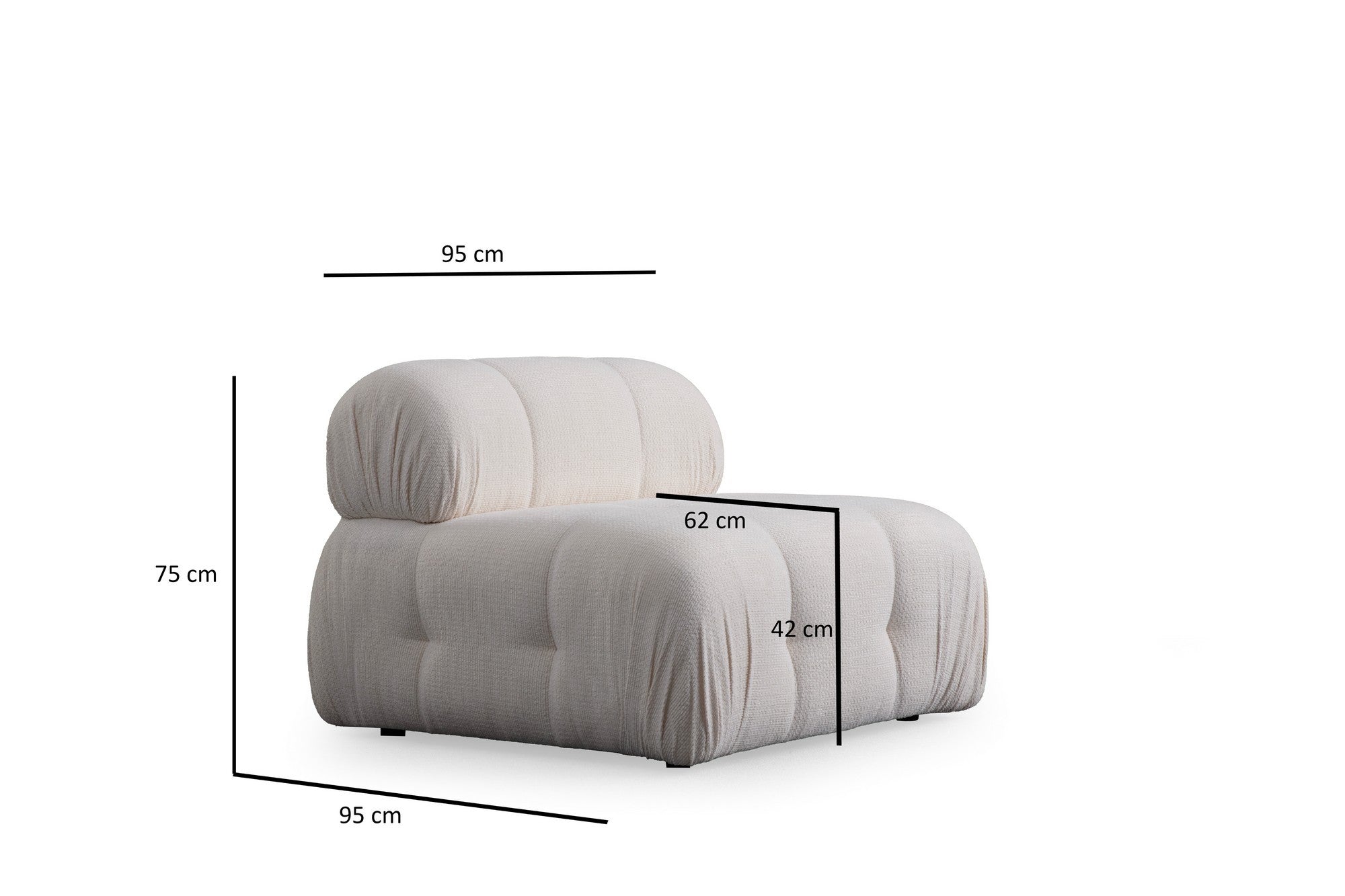 Sofá de canto branco elegante, estrutura de madeira de faia e aglomerado, 290 x 160 cm | Tecido 100% poliéster, espuma cinza macia | Design moderno para sala de estar