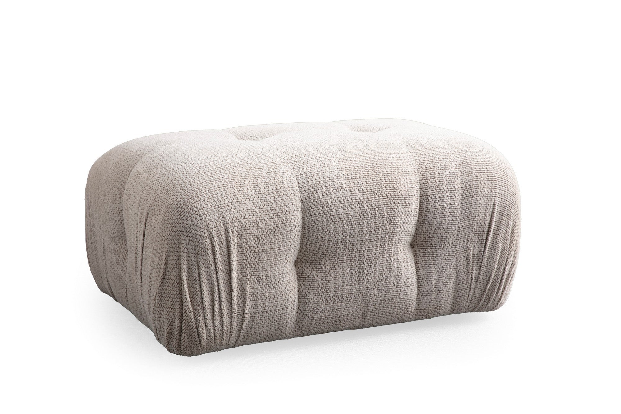 Sofá de canto elegante em creme, estrutura em madeira de faia e aglomerado, 290 x 160 cm | 100% poliéster, assento em espuma macia | Design moderno para salas de estar