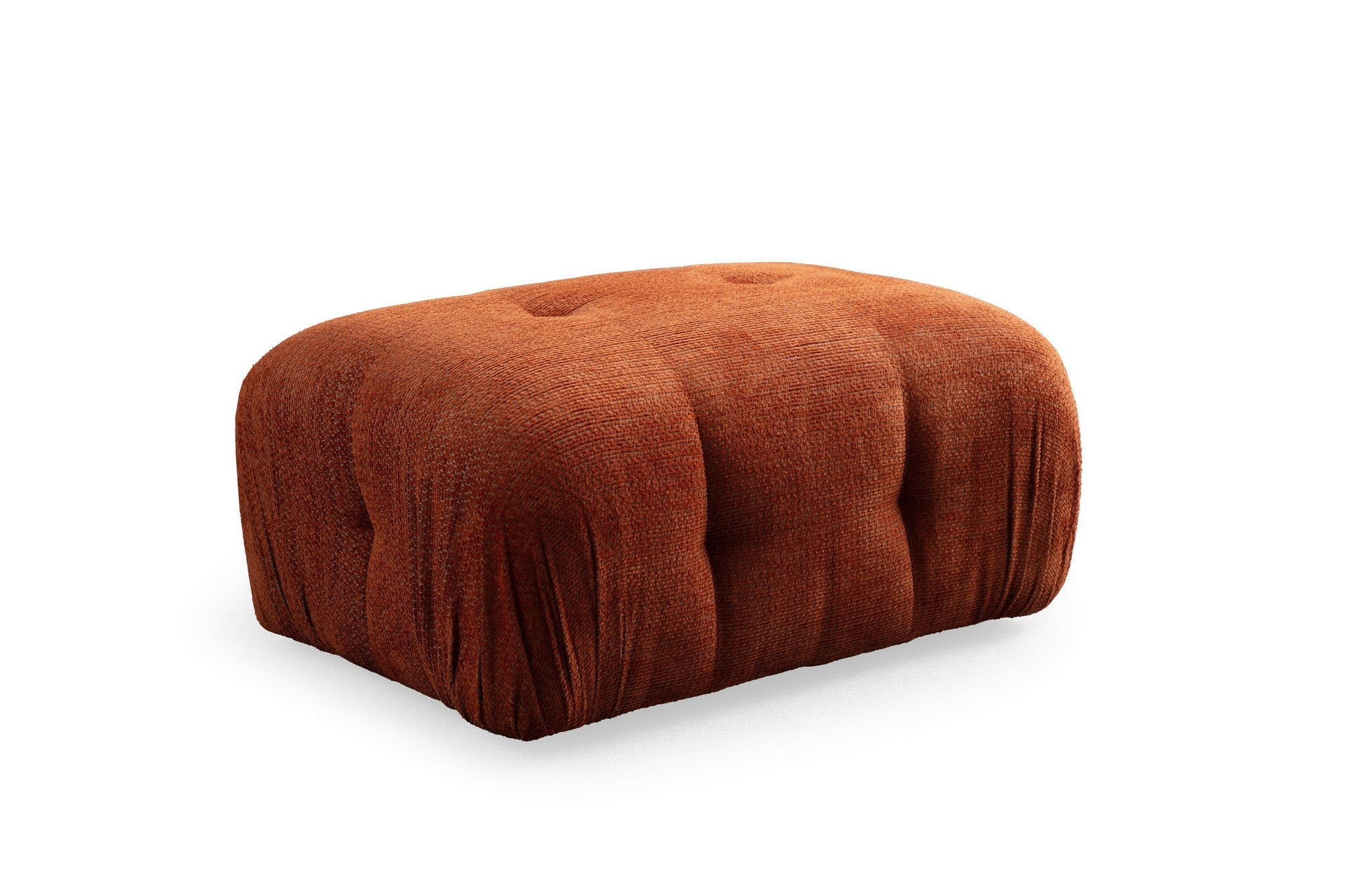Sofá de canto laranja elegante, estrutura de madeira de faia e aglomerado, 190 x 160 cm | Tecido 100% poliéster, assento de espuma macia | Design moderno para salas de estar