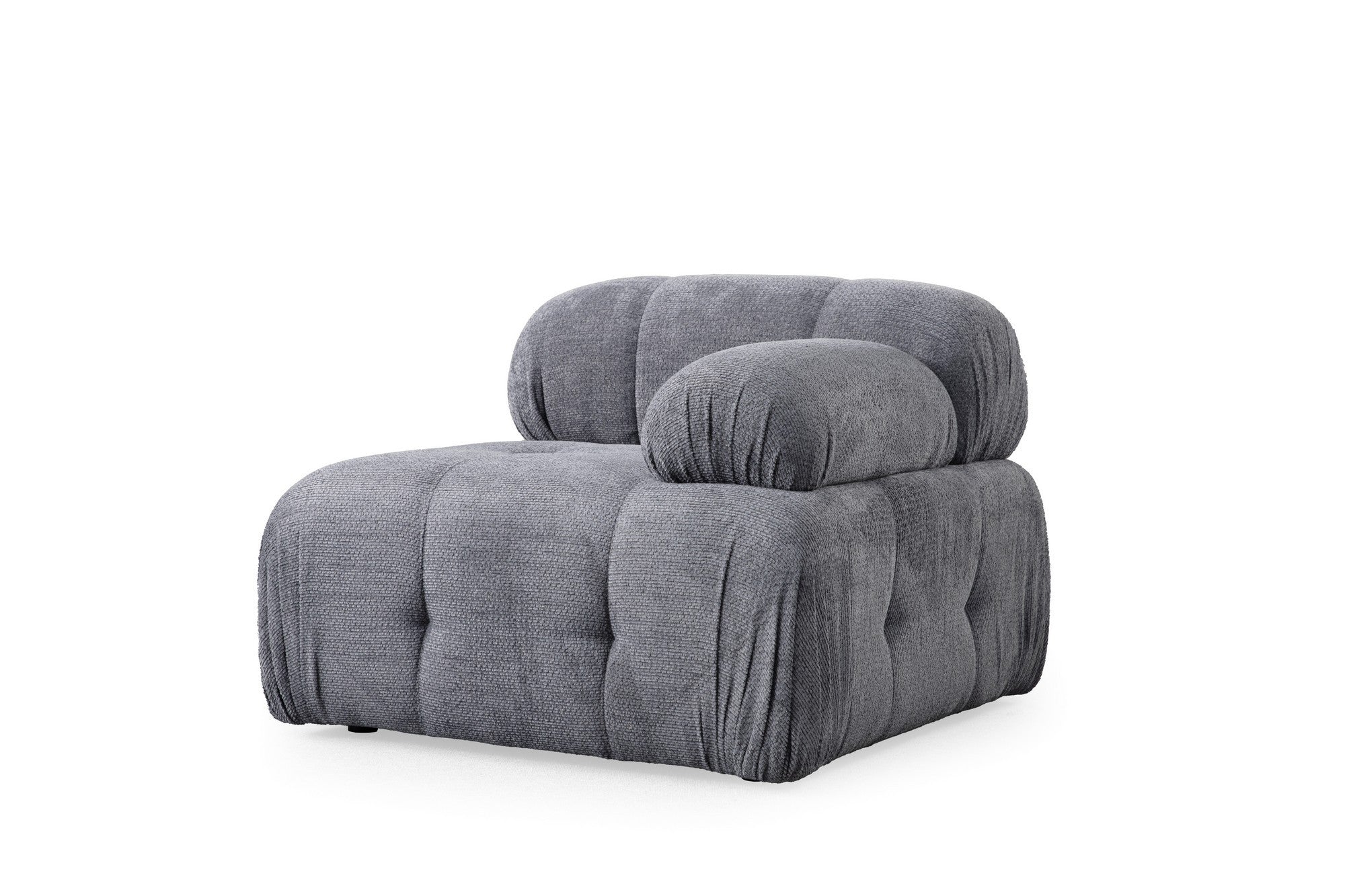 Sofá de canto elegante, cinza, 190 x 160 cm | Estrutura em madeira de faia e aglomerado, tecido 100% poliéster | Assentos de espuma macia, design moderno para sala de estar