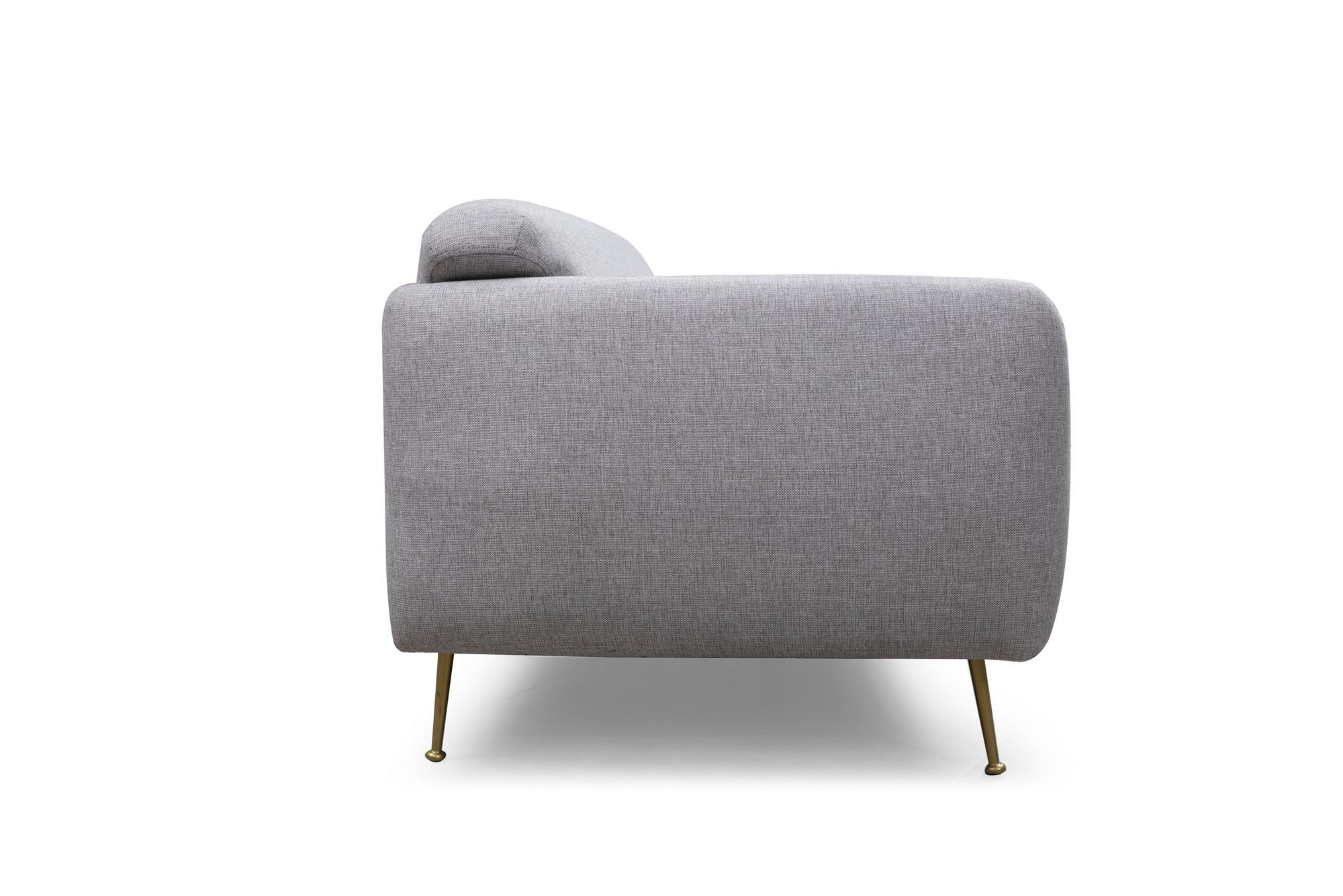 Sofá-cama elegante de 3 lugares, cinza, 214 x 98 x 85 cm | Estrutura em madeira de faia, 100% poliéster, espuma macia, pernas pretas foscas | Perfeito para espaços modernos