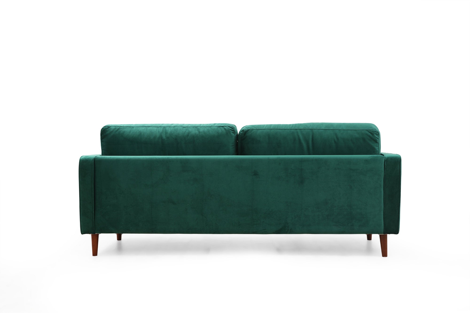 Sofá elegante de 3 lugares, verde menta, 215 x 90 x 70 cm | Estrutura em madeira de faia, 100% poliéster, inclui 2 almofadas | Perfeito para salas de estar modernas