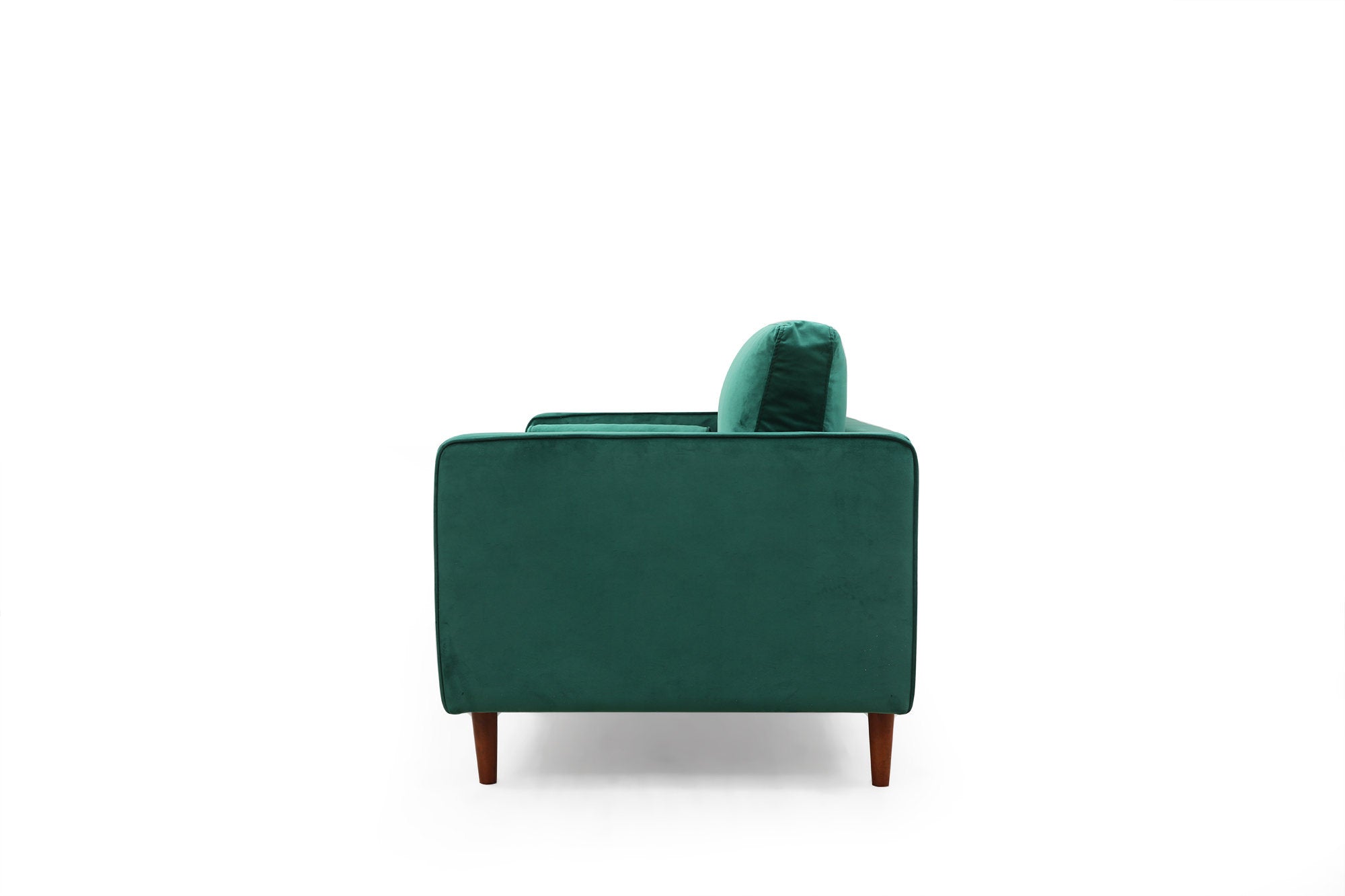 Sofá elegante de 3 lugares, verde menta, 215 x 90 x 70 cm | Estrutura em madeira de faia, 100% poliéster, inclui 2 almofadas | Perfeito para salas de estar modernas