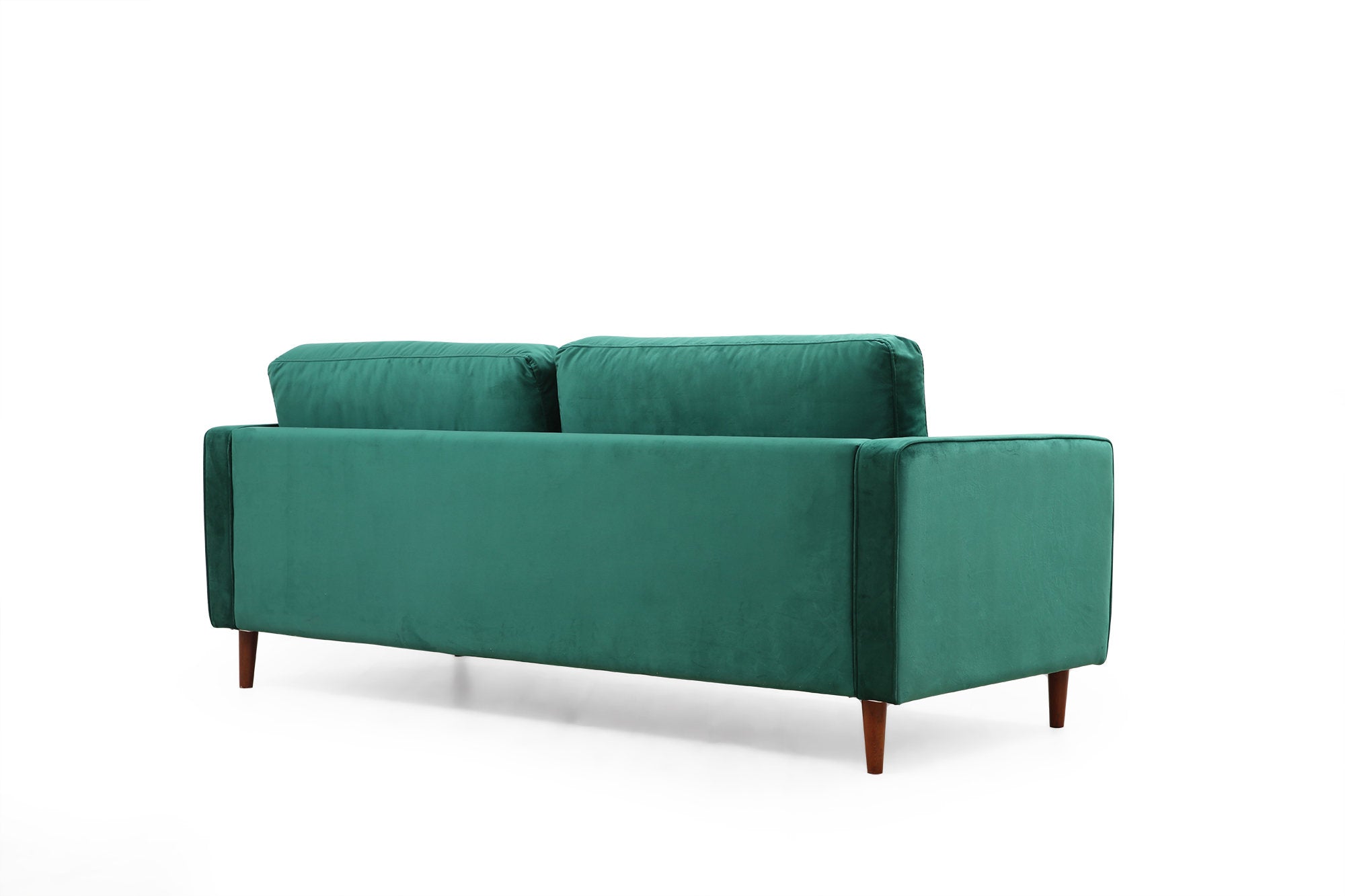 Sofá elegante de 3 lugares, verde menta, 215 x 90 x 70 cm | Estrutura em madeira de faia, 100% poliéster, inclui 2 almofadas | Perfeito para salas de estar modernas