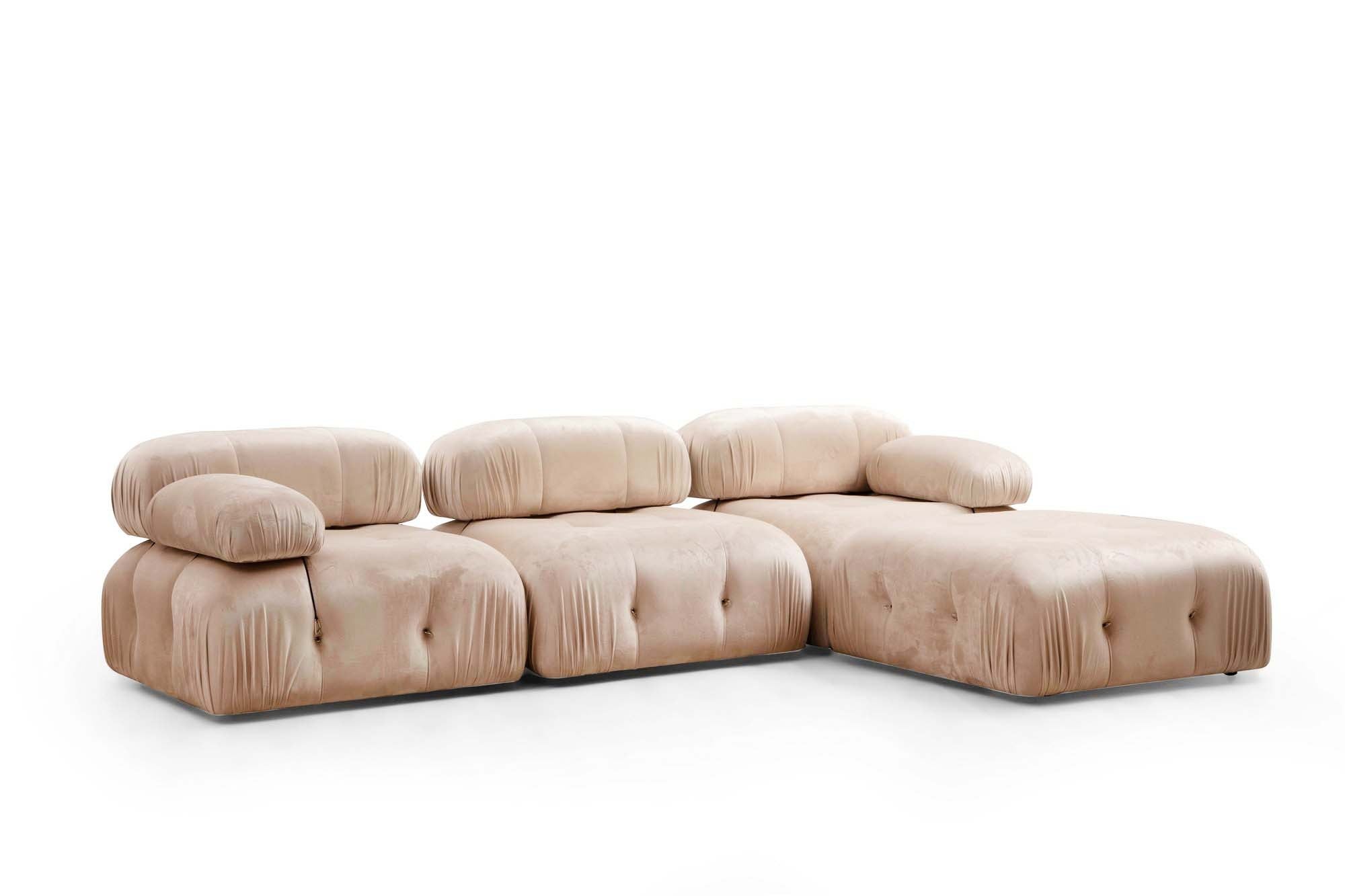 Sofá elegante de 1 lugar, cor creme, 95x95x75 cm | Estrutura em madeira de faia e aglomerado, 100% poliéster, encosto e braço removíveis | Perfeito para decoração escandinava e hoteleira