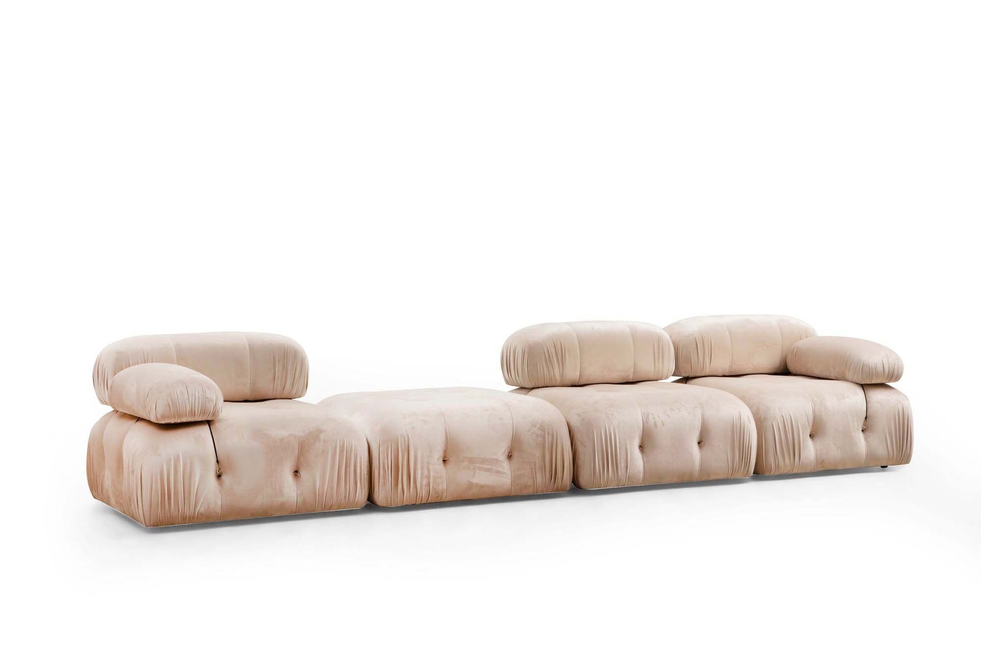 Sofá elegante de 1 lugar, cor creme, 95x95x75 cm | Estrutura em madeira de faia e aglomerado, 100% poliéster, encosto e braço removíveis | Perfeito para decoração escandinava e hoteleira