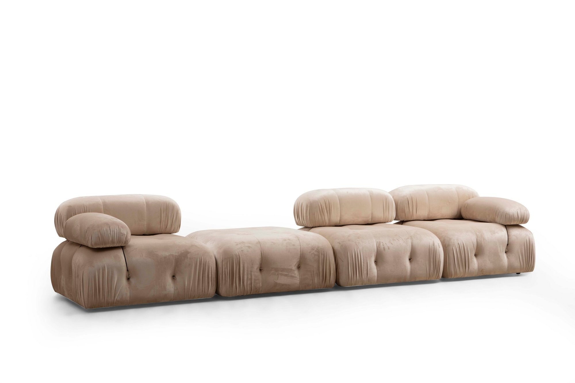 Sofá elegante de 1 lugar, cor creme, 95x95x75 cm | Estrutura em madeira de faia e aglomerado, 100% poliéster, encosto e braço removíveis | Perfeito para decoração escandinava e hoteleira