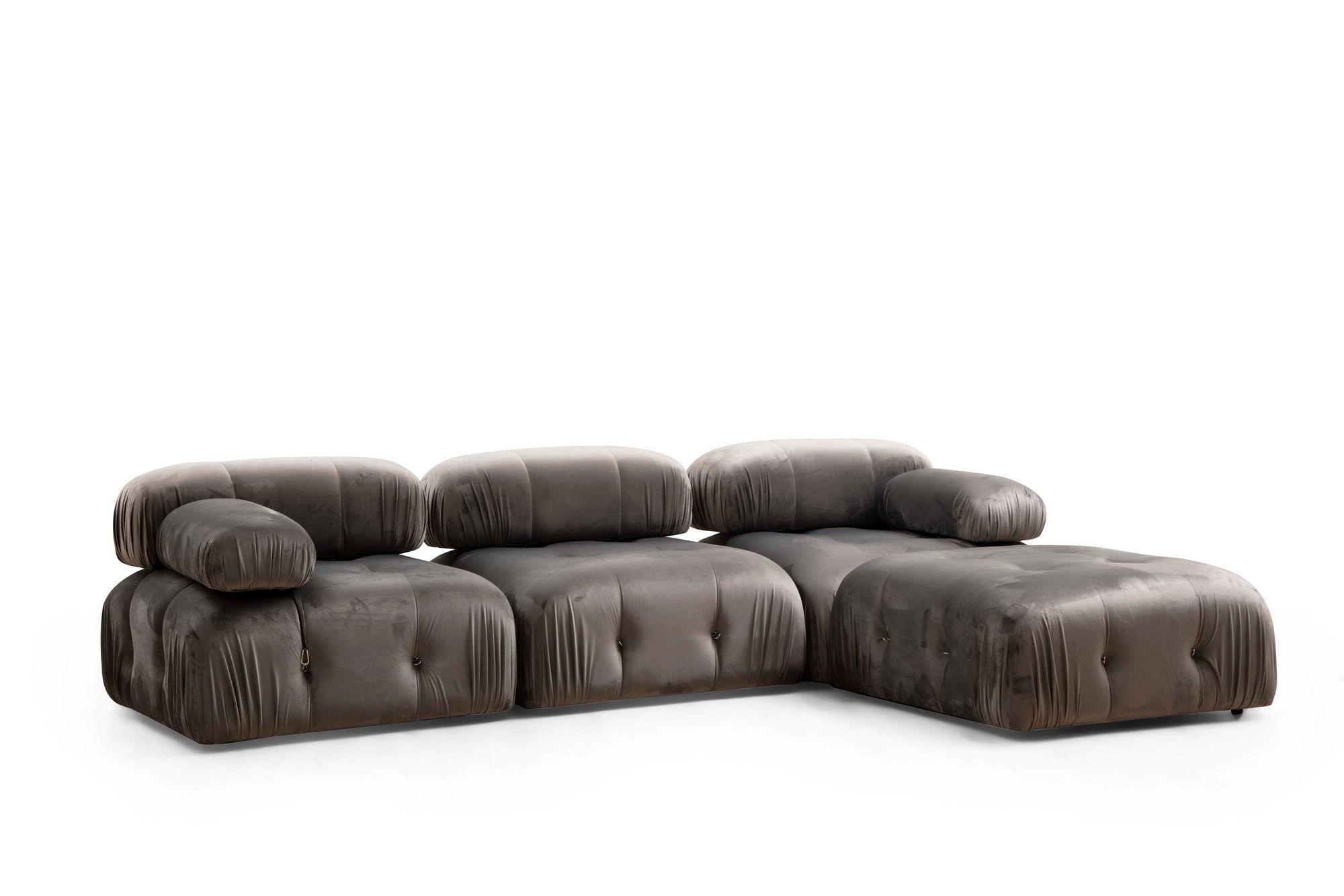 Sofá elegante de 1 lugar, cinza, 95x95x75 cm | Estrutura em madeira de faia e aglomerado, 100% poliéster, encosto removível, personalizável | Perfeito para decoração escandinava e hoteleira