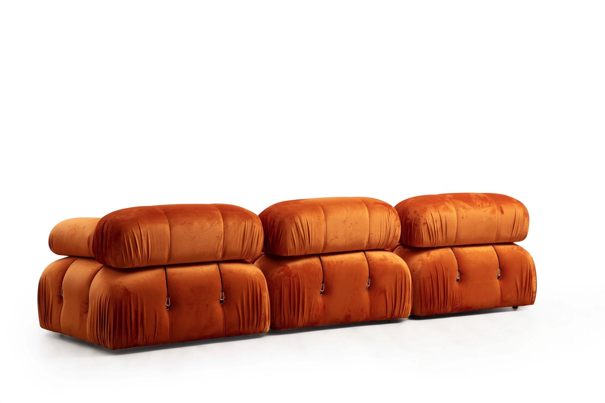 Sofá elegante de 1 lugar, laranja, 95x95x75 cm | Estrutura em madeira de faia e aglomerado, 100% poliéster, encosto e braço removíveis | Perfeito para hotéis modernos e espaços de entretenimento