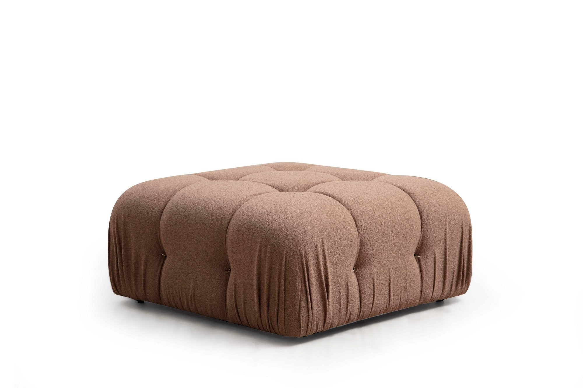 Toalha elegante com estrutura de madeira de faia, 95x95x45 cm, espuma cinza macia e tecido lavável a seco, pernas pretas foscas | Design modular personalizável para espaços modernos