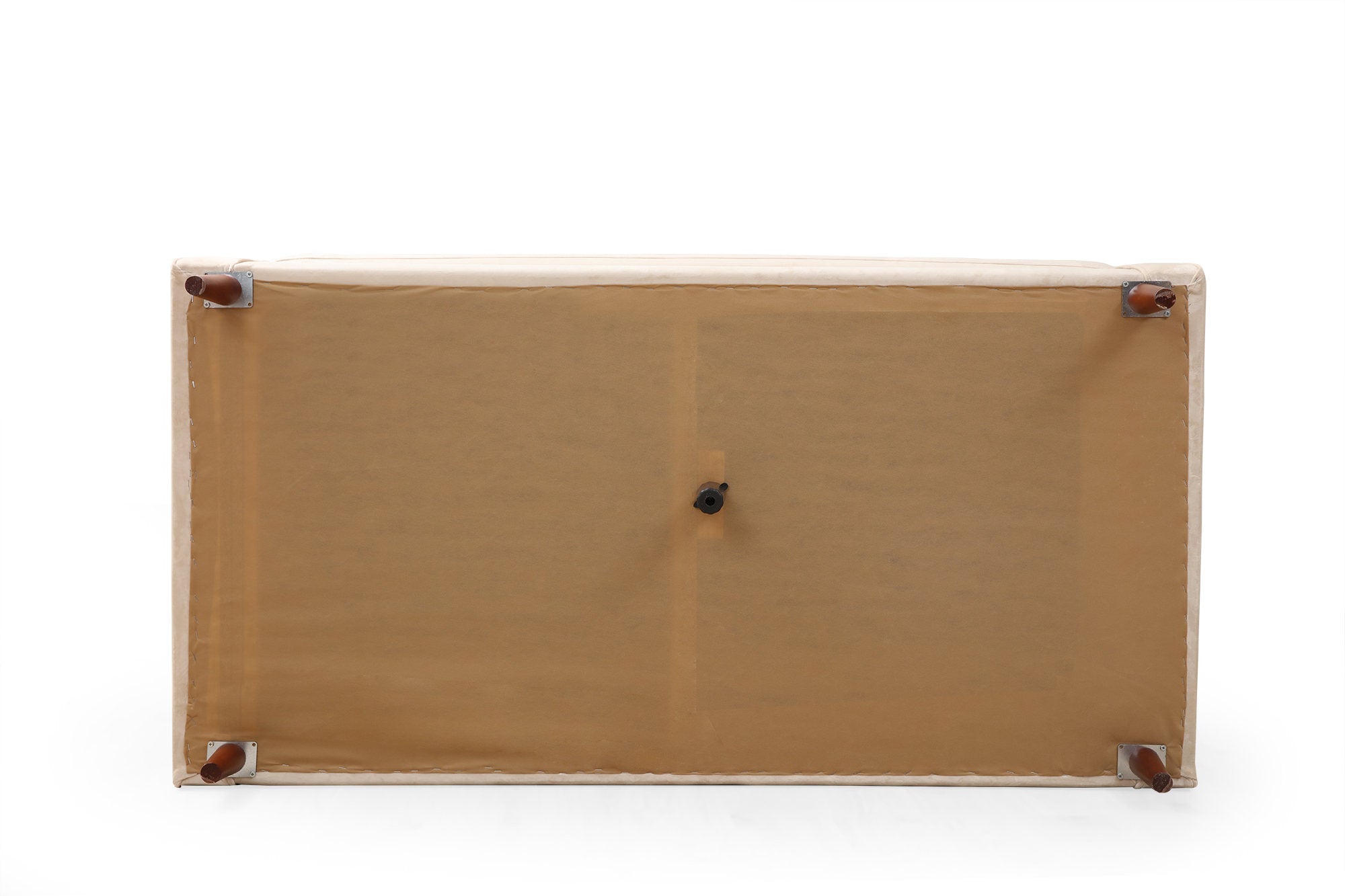 Sofá elegante de 2 lugares, bege, 175 x 90 x 70 cm | Estrutura em madeira de faia e aglomerado, 100% poliéster, inclui 2 almofadas | Design escandinavo para uma vida moderna