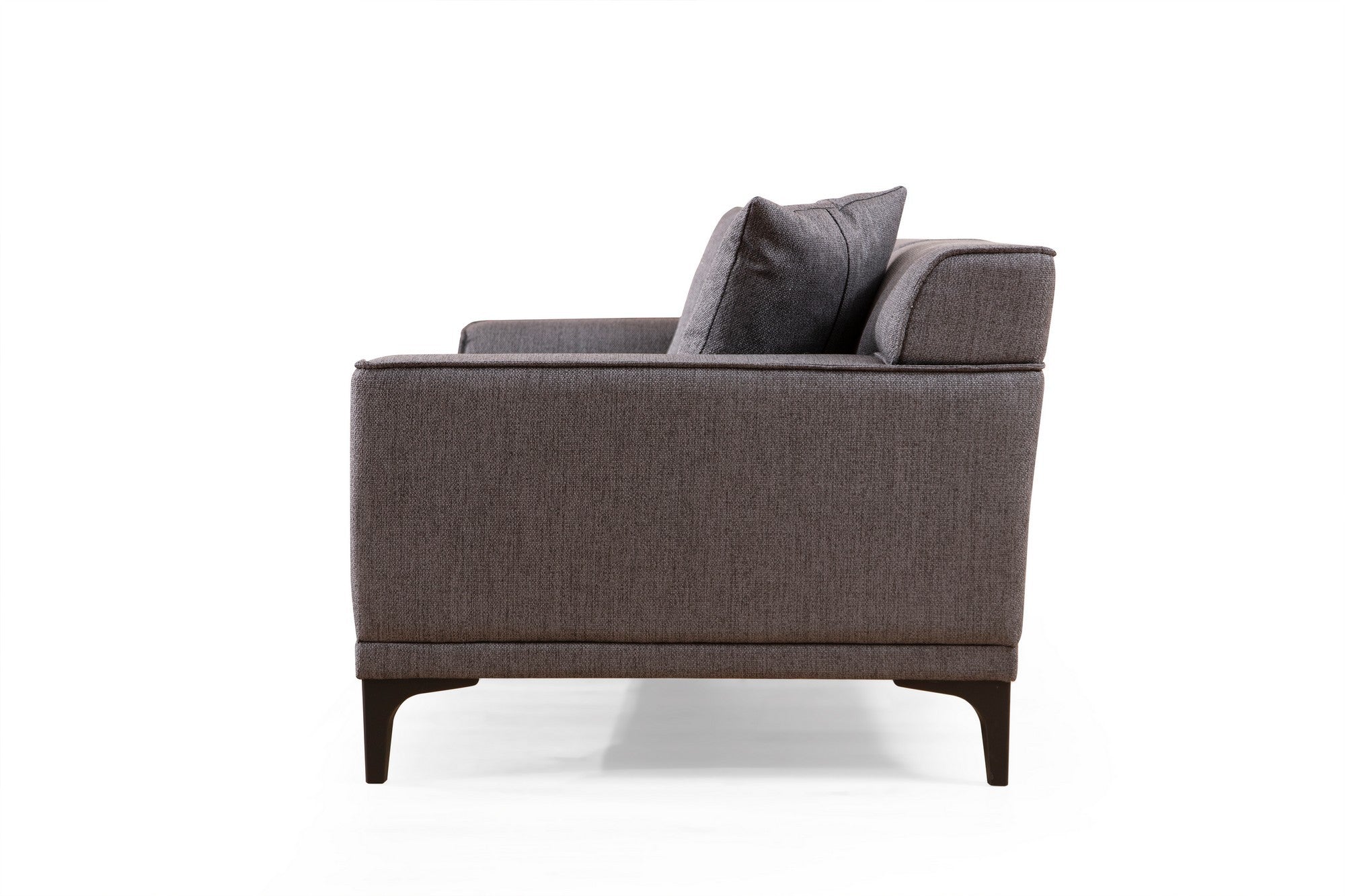 Sofá elegante de 2 lugares, antracite, 165 x 87 x 86 cm | Estrutura em madeira de faia e aglomerado, 100% poliéster, almofadas fixas, inclui 2 travesseiros | Design industrial moderno