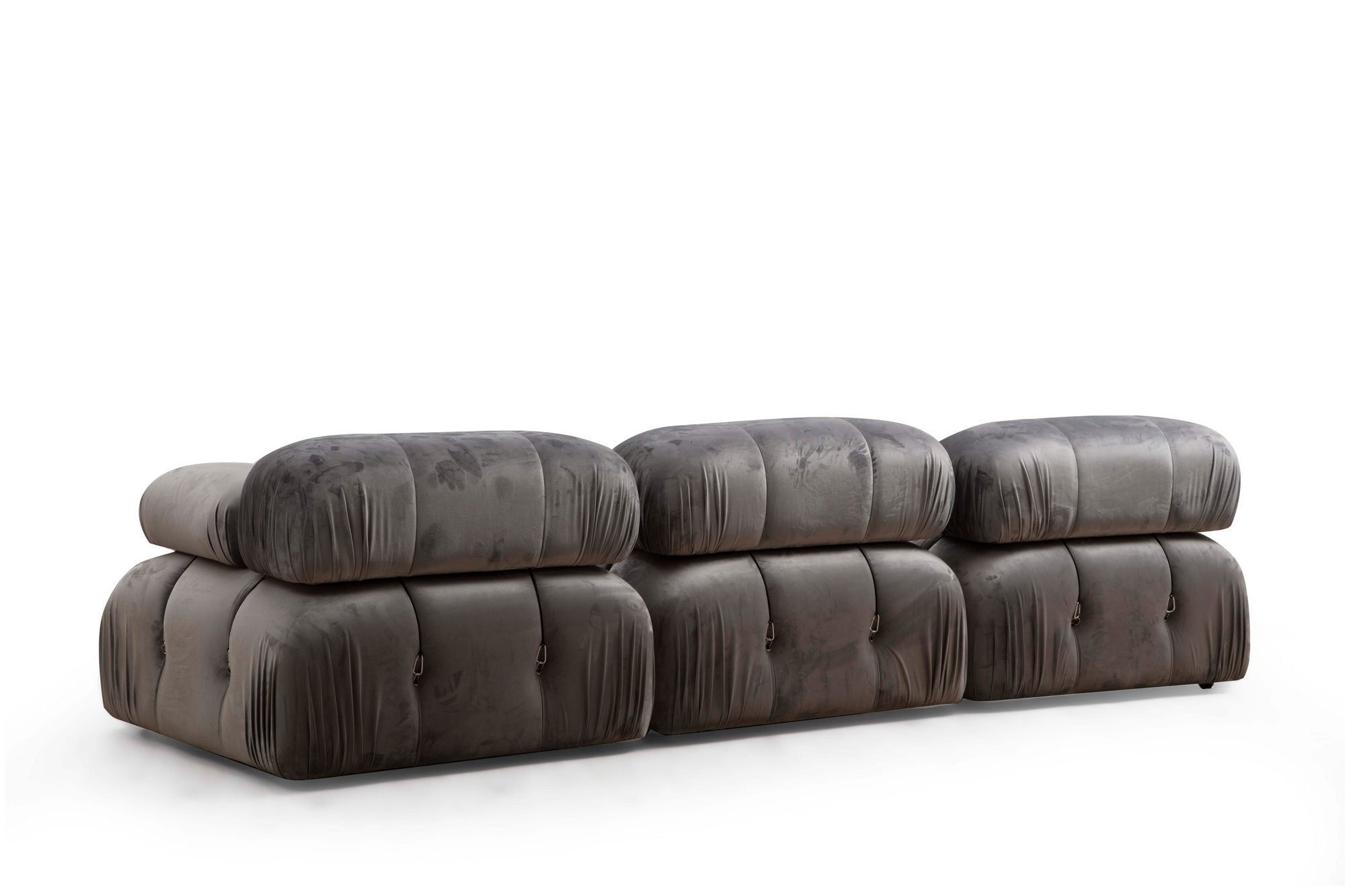 Sofá de canto elegante, cinza, 288 x 190 x 75 cm | Estrutura em madeira de faia e aglomerado, 100% poliéster, encosto e braço removíveis | Perfeito para casas escandinavas modernas