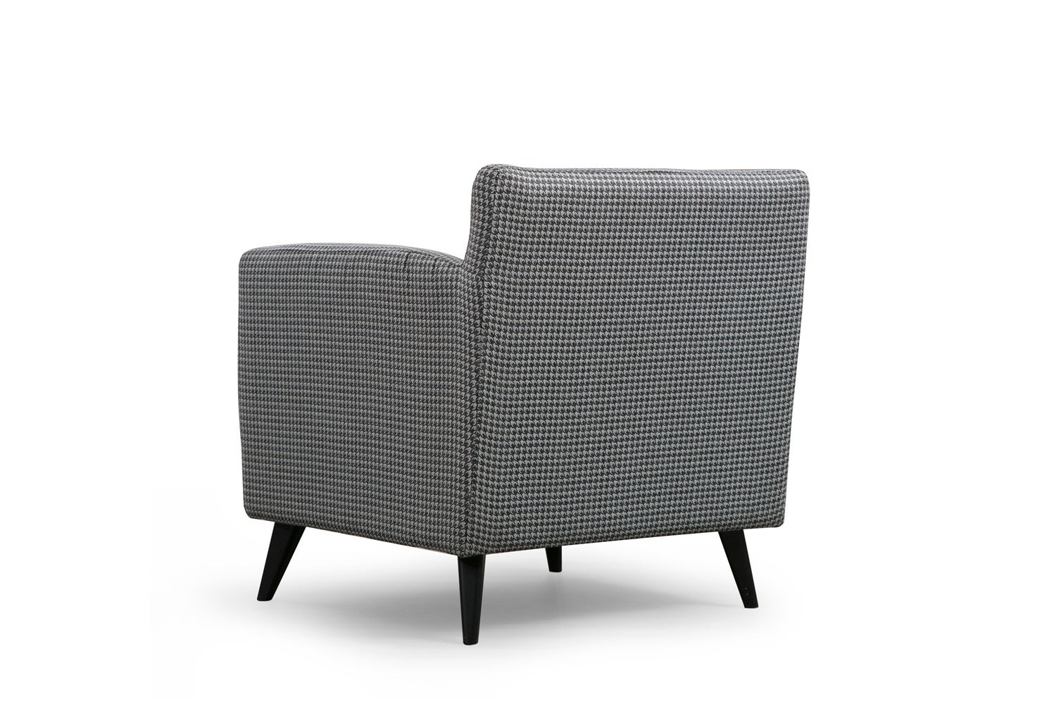 Poltrona de Asa Elegante, Preta e Branca, 82 x 75 x 83 cm | Estrutura em Madeira de Faia e Aglomerado, 100% Poliéster, Almofadas Portáteis | Ideal para Hotelaria e Decoração Escandinava