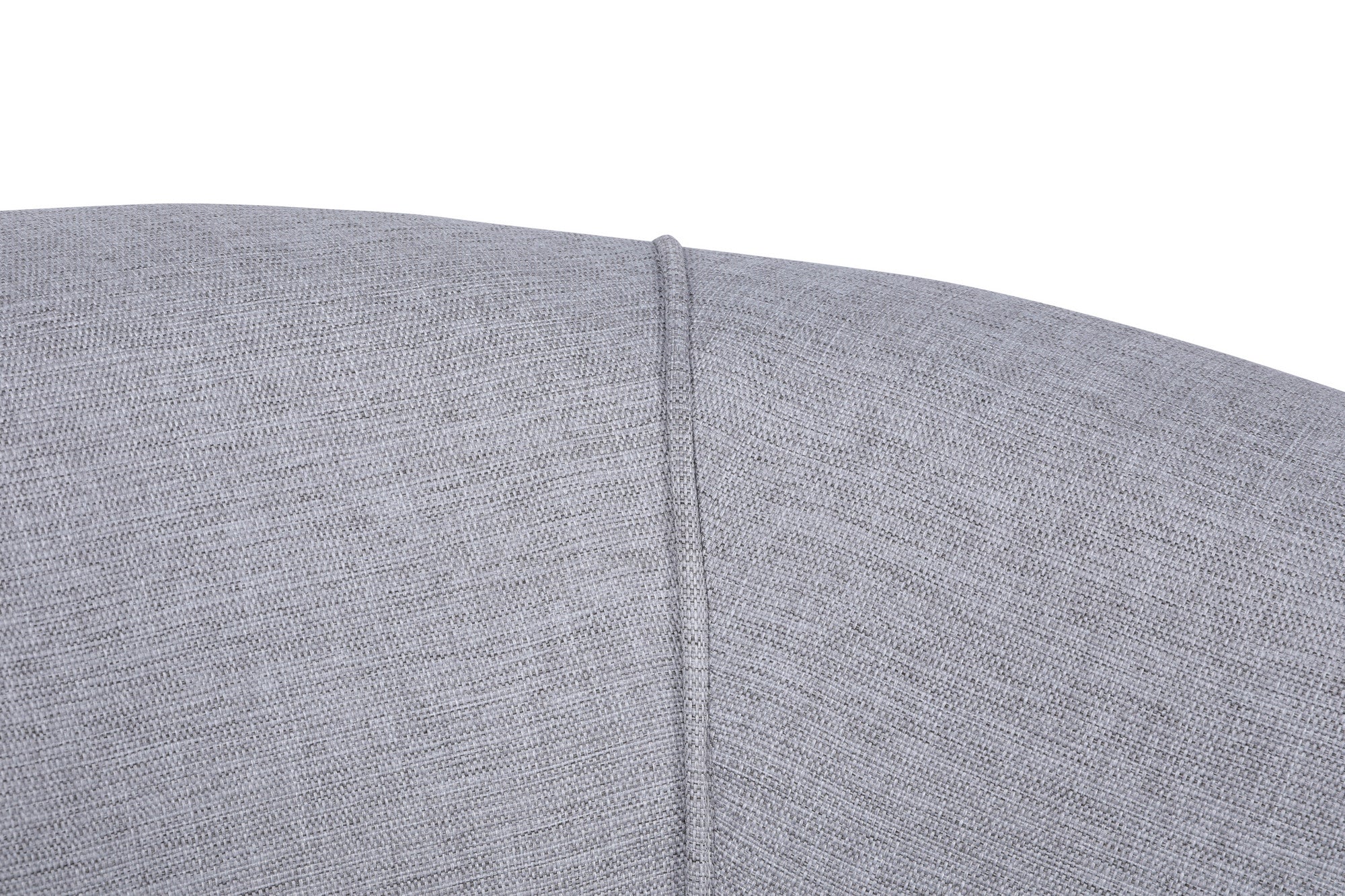 Poltrona de orelhas estilosa, cinza claro, 83 x 72 x 75 cm | Estrutura em madeira de faia e aglomerado, linho 100% poliéster, pernas em metal preto fosco | Perfeita para espaços modernos e industriais
