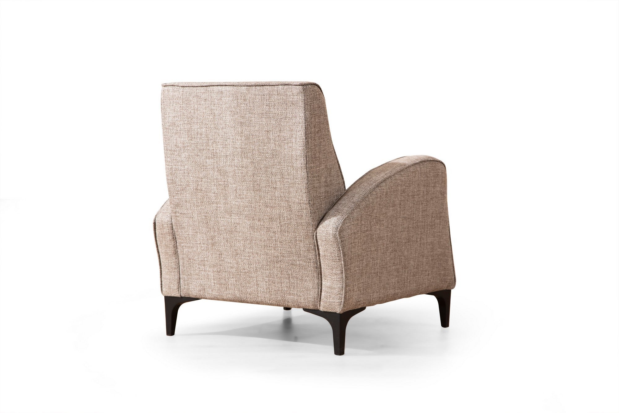 Poltrona elegante com estrutura em madeira de faia, fulvo e aglomerado, 78x87x78 cm | Almofadas 100% poliéster, espuma e penas, inclui 2 travesseiros | Design escandinavo moderno