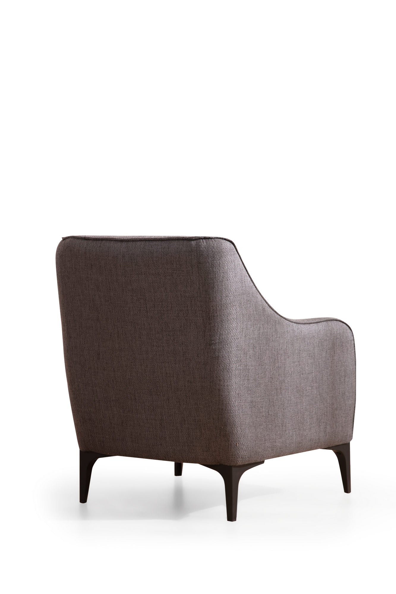 Poltrona Elegante, Cinza Escuro, 94 x 87 x 77 cm | Estrutura em madeira de faia e aglomerado, 100% poliéster, almofadas de espuma e penas | Perfeita para espaços modernos e industriais
