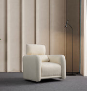 Poltrona – 90 x 85 x 95 cm – Branca – Madeira de faia e aglomerado