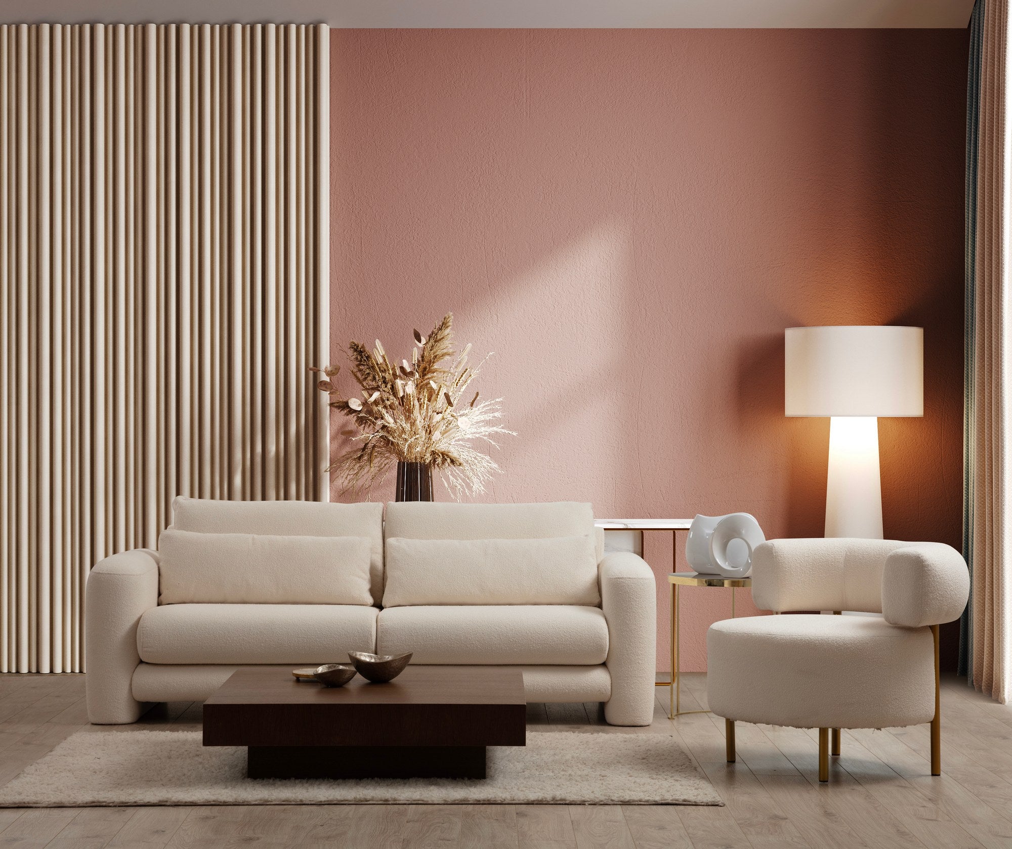 Sofá elegante de 2 lugares, cor creme, 180 x 97 x 73 cm | Estrutura em madeira de faia e aglomerado, 100% poliéster, almofadas portáteis | Conforto elegante para espaços de convivência modernos