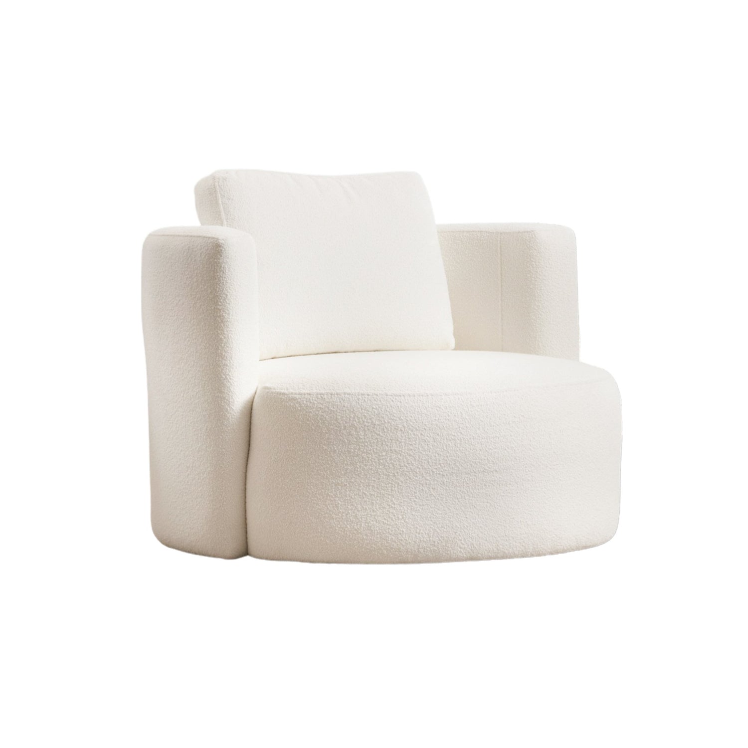Poltrona Elegante, Cor Creme, Estrutura em Madeira de Faia e Aglomerado, 105 x 100 x 71 cm | 100% Poliéster, 2 Almofadas Inclusas, Tecido Lavável a Seco, Conforto e Estilo