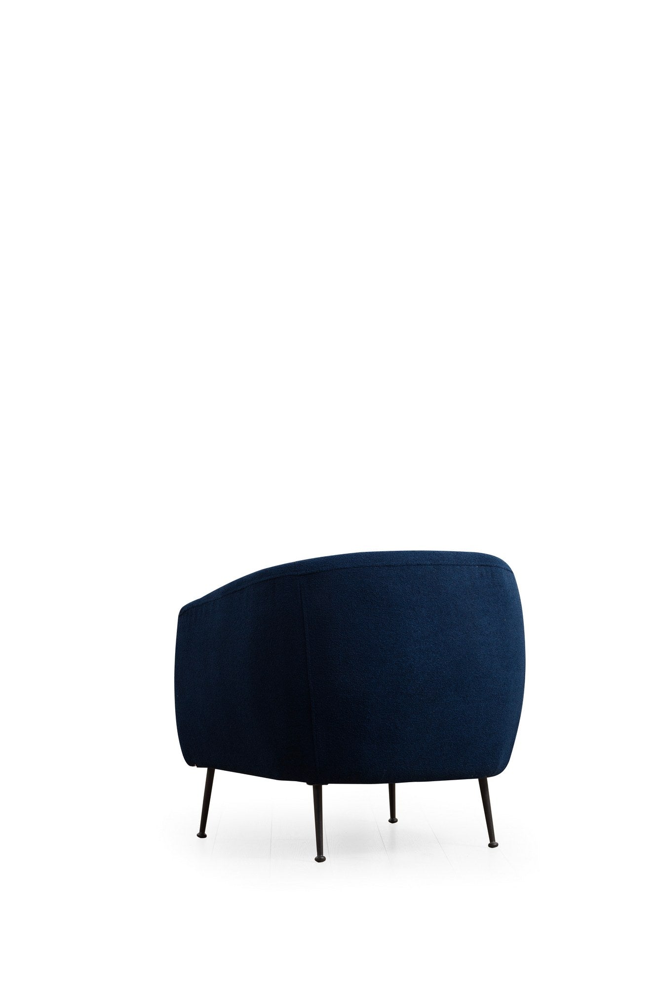 Poltrona Elegante, Tecido Azul, Estrutura em Madeira de Faia | 70x82x82 cm | Almofadas de Espuma e Penas Cinza Macias | Inclui 1 Travesseiro | Lavável a Seco, Conforto e Estilo