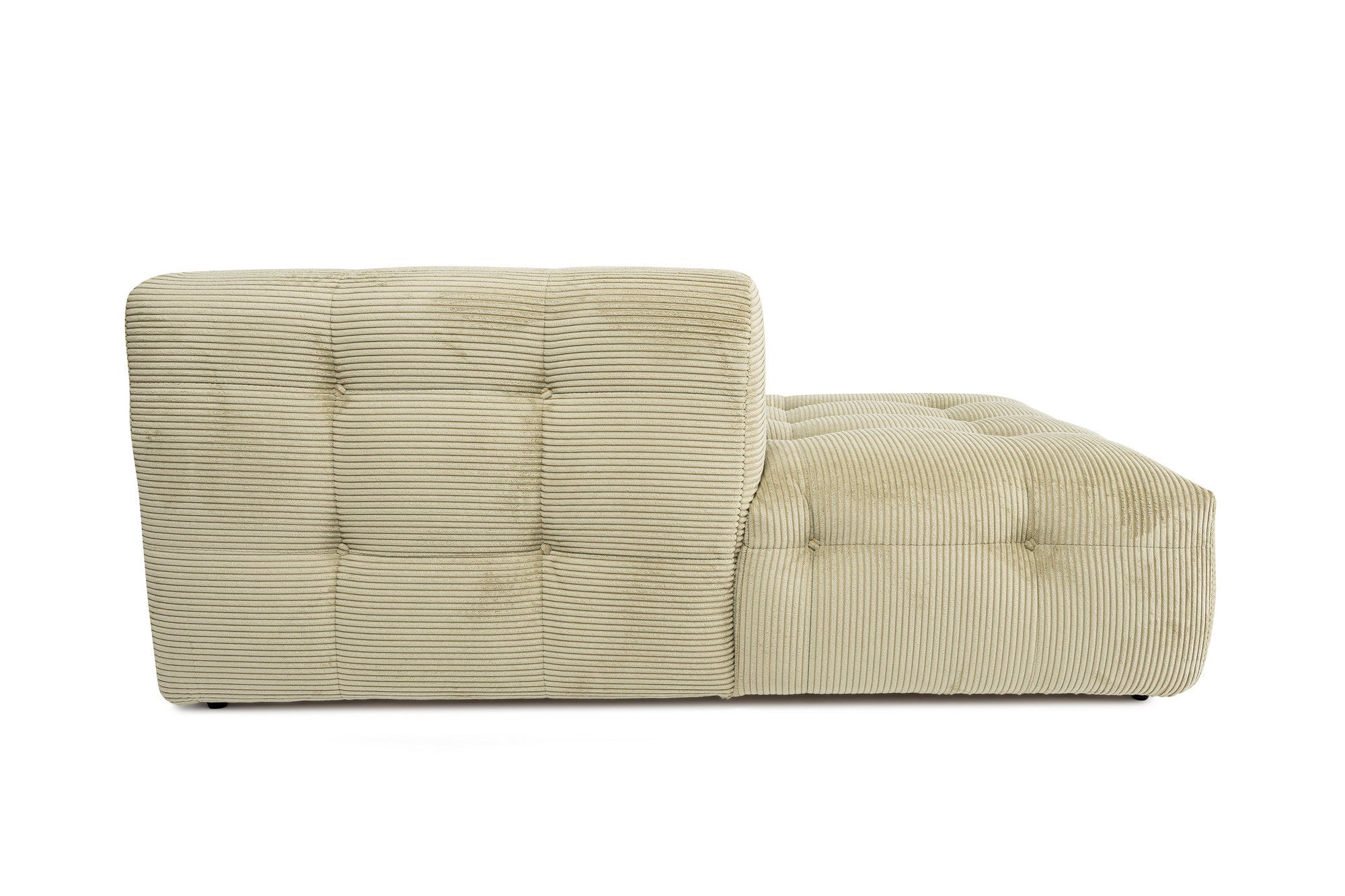 Sofá de canto elegante, verde, estrutura de madeira de faia e aglomerado, 300x150 cm | 100% poliéster, espuma 28 DNS, almofadas fixas, perfeito para espaços modernos
