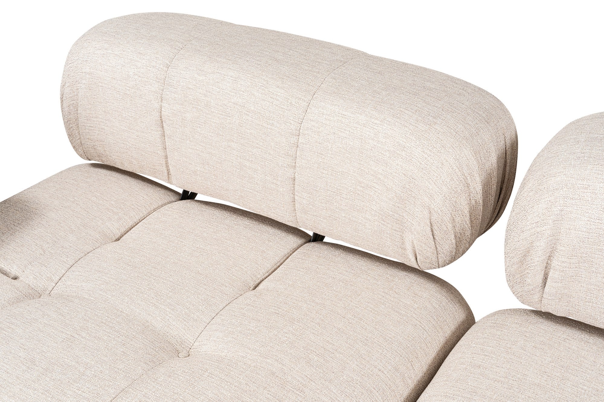 Sofá de canto elegante, marrom claro, 300x200 cm | Estrutura em madeira de faia e aglomerado, 100% poliéster, espuma 28 DNS | Design moderno com mecanismo de mudança