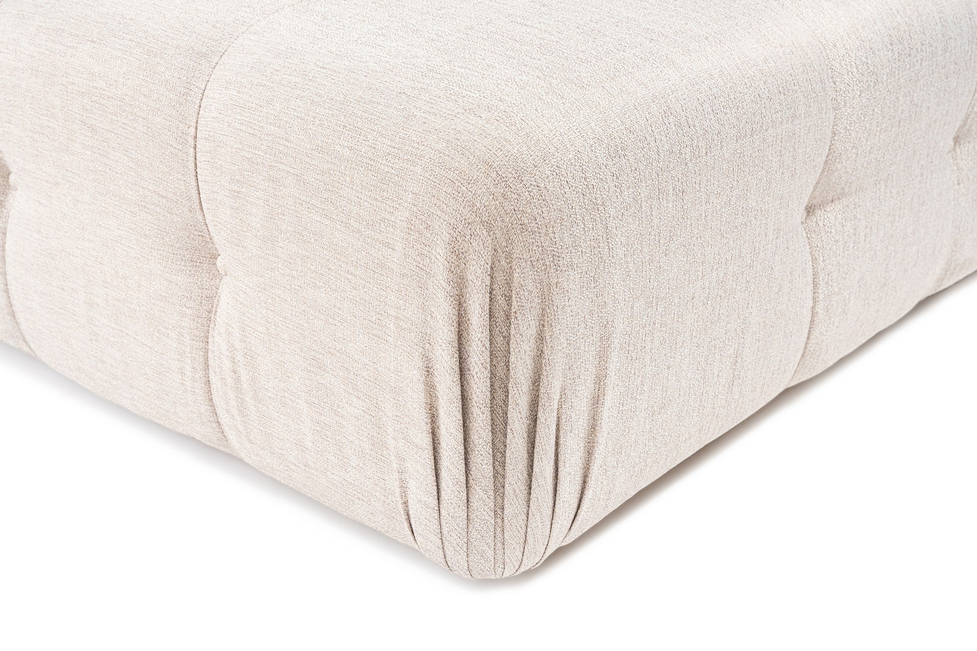 Sofá de canto elegante, marrom claro, 300x200 cm | Estrutura em madeira de faia e aglomerado, 100% poliéster, espuma 28 DNS | Design moderno com mecanismo de mudança