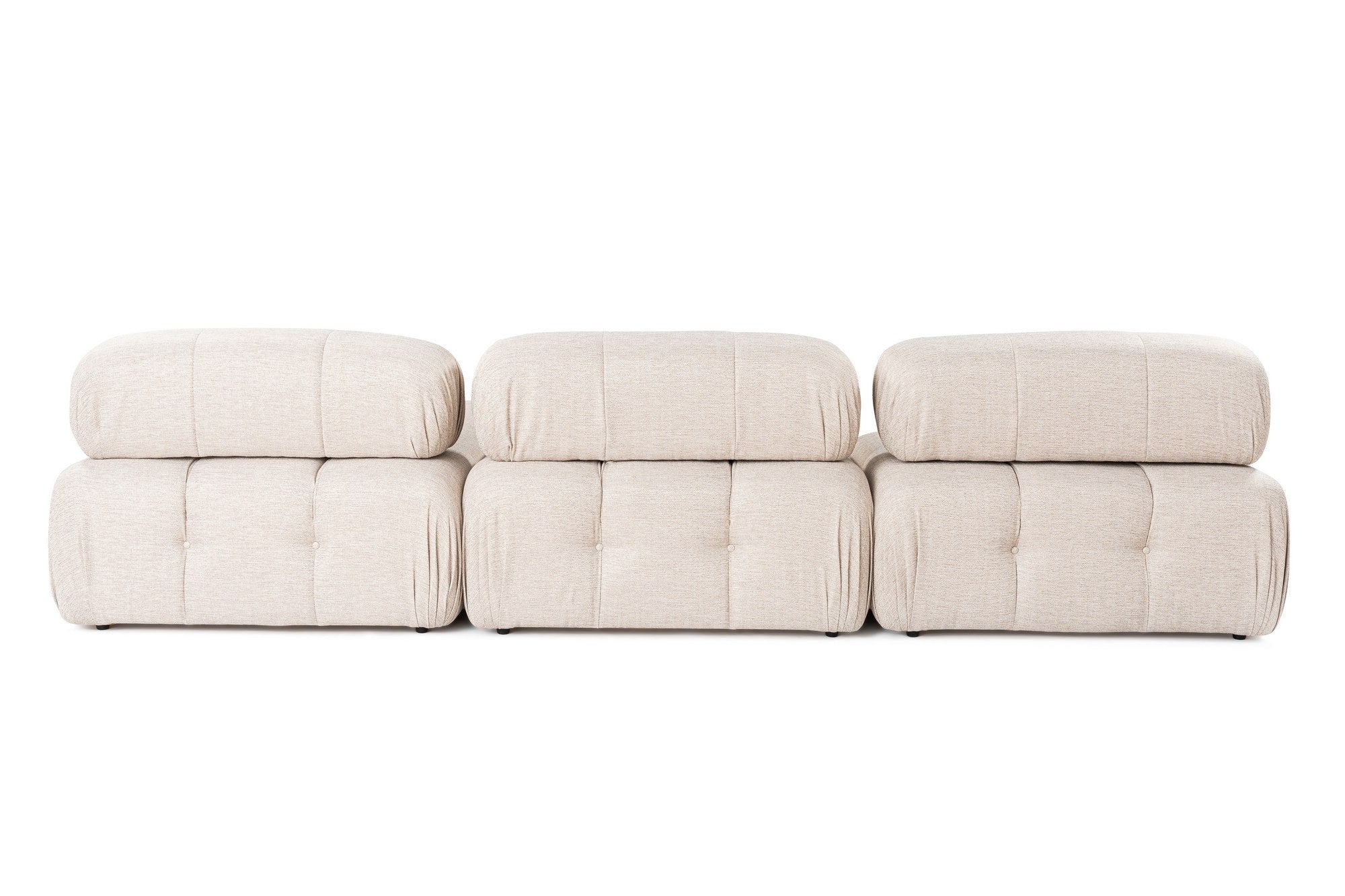 Sofá de canto elegante, marrom claro, 300x200 cm | Estrutura em madeira de faia e aglomerado, 100% poliéster, espuma 28 DNS | Design moderno com mecanismo de mudança