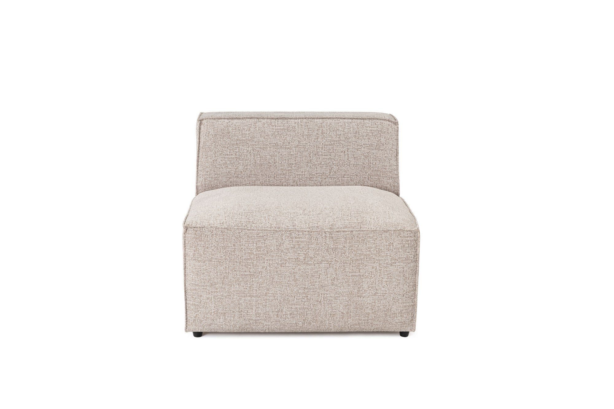 Sofá elegante de 1 lugar, cor mocha, 83 x 108 x 65 cm | Estrutura 100% madeira de carpa, tecido 100% linho, espuma 32 DNS | Perfeito para salas de estar modernas e espaços aconchegantes
