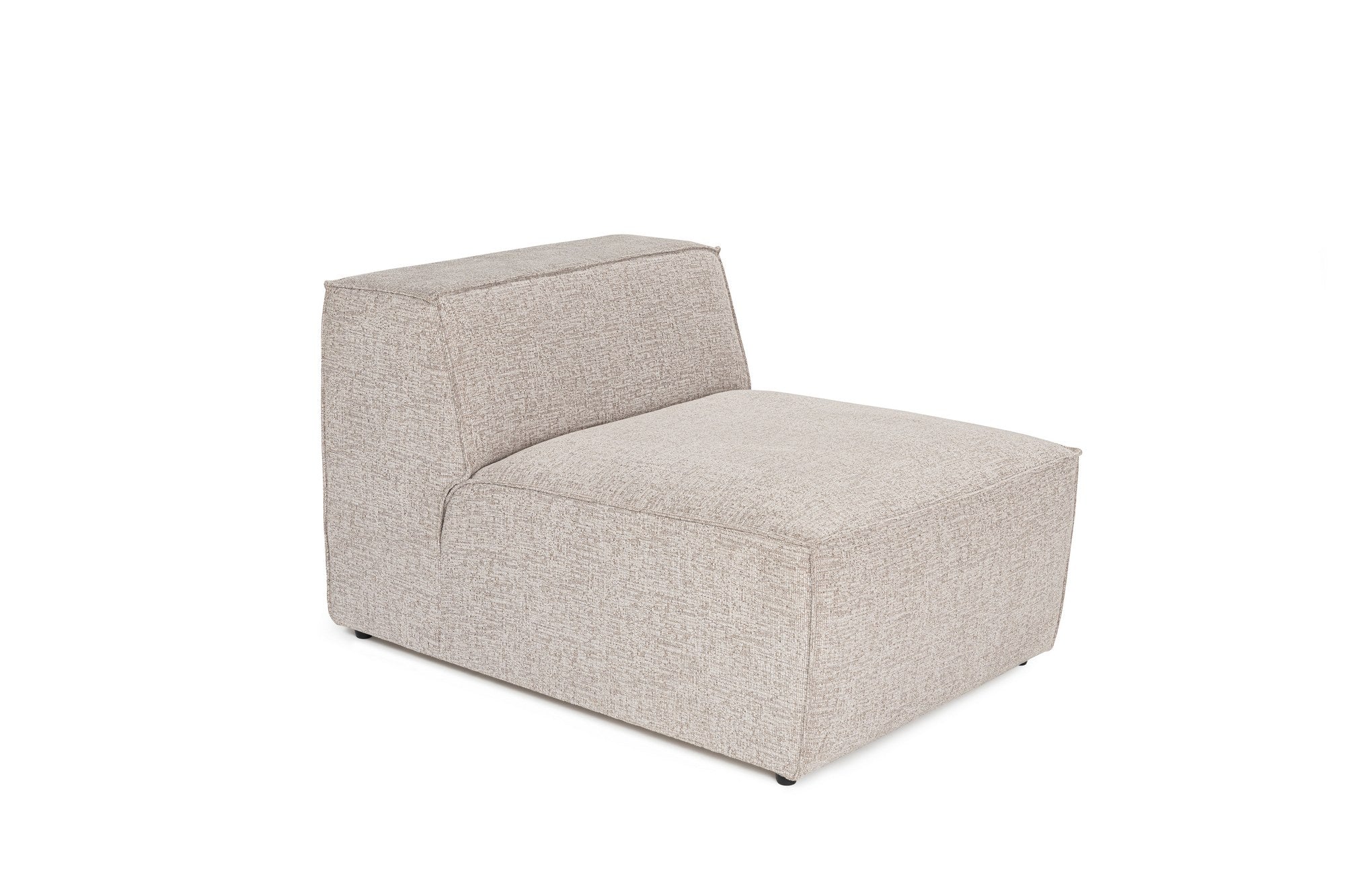 Sofá elegante de 1 lugar, cor mocha, 83 x 108 x 65 cm | Estrutura 100% madeira de carpa, tecido 100% linho, espuma 32 DNS | Perfeito para salas de estar modernas e espaços aconchegantes