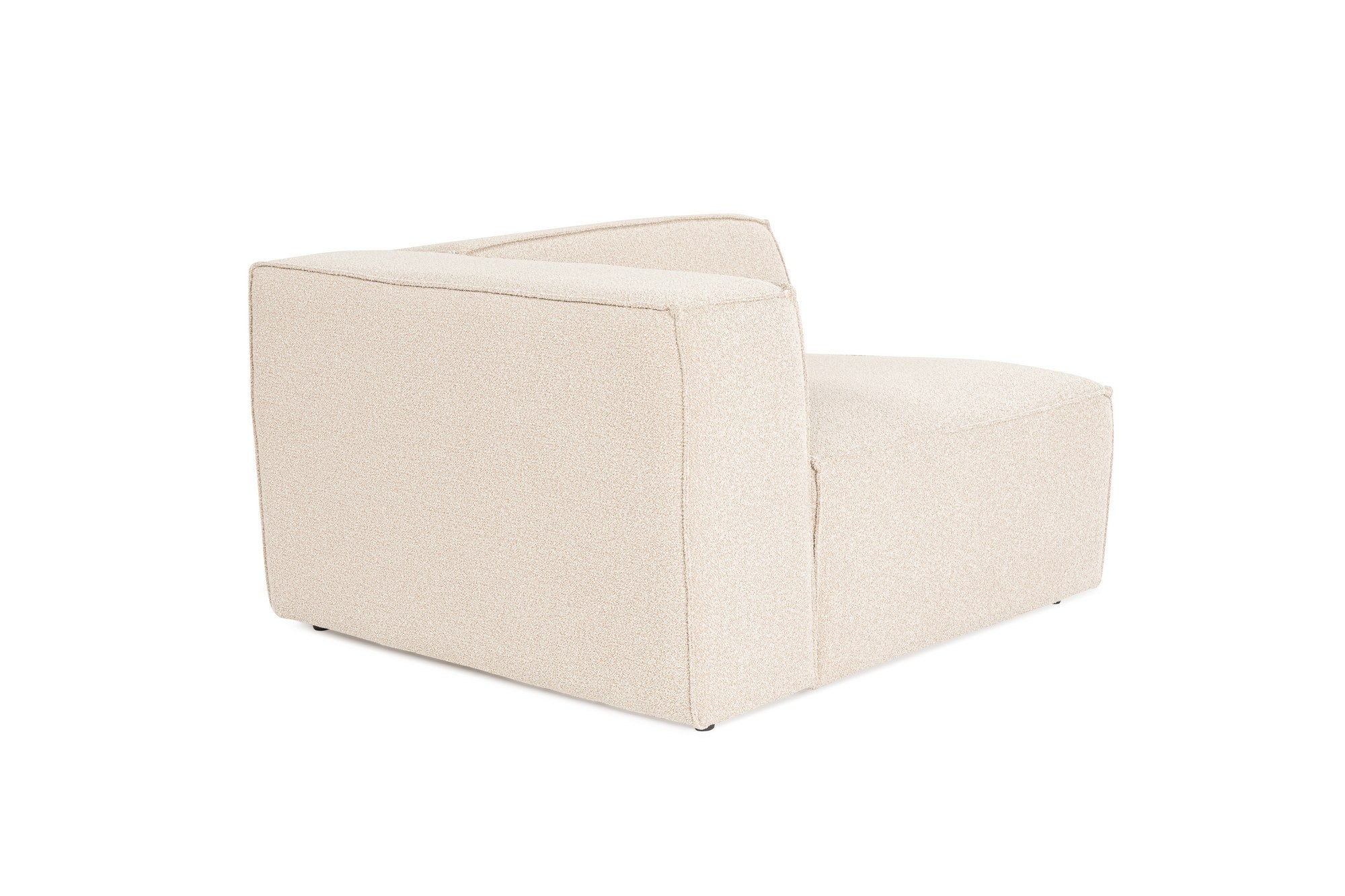 Sofá elegante de 1 lugar, cor pêssego, 110 x 108 x 65 cm | Estrutura 100% madeira de carpa, tecido 100% linho, espuma 32 DNS, inclui 1 almofada | Elegante e confortável
