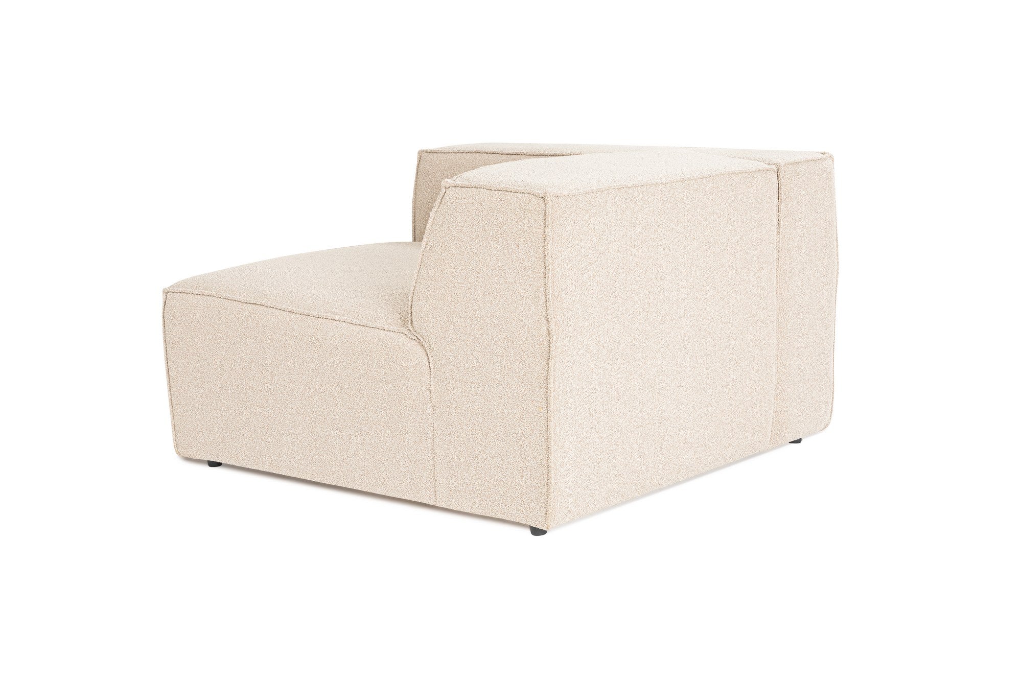 Sofá elegante de 1 lugar, cor pêssego, 110 x 108 x 65 cm | Estrutura 100% madeira de carpa, tecido 100% linho, espuma 32 DNS, inclui 1 almofada | Elegante e confortável
