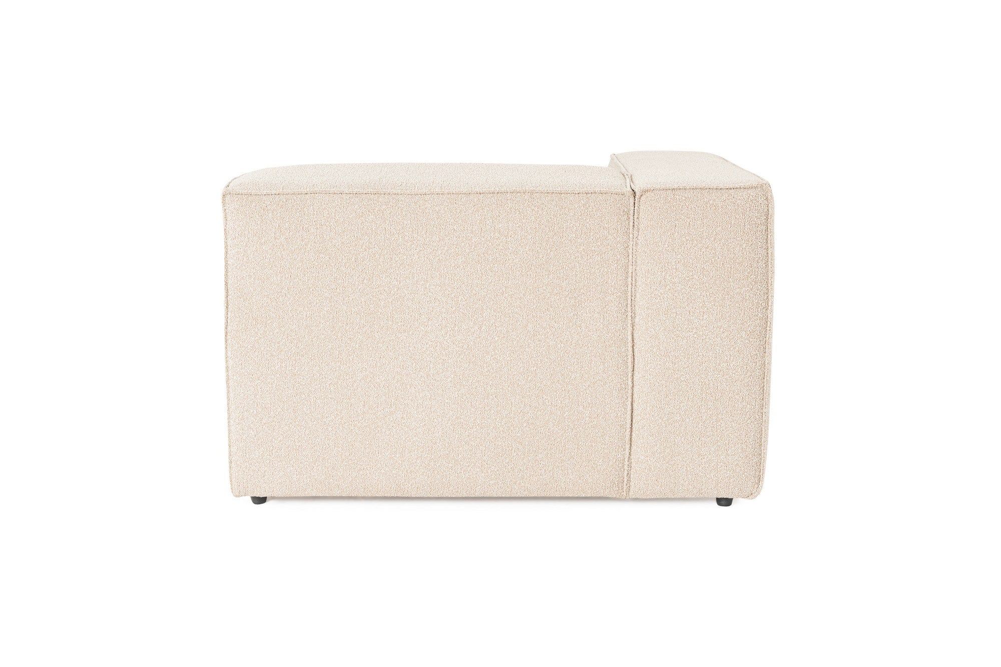 Sofá elegante de 1 lugar, cor pêssego, 110 x 108 x 65 cm | Estrutura 100% madeira de carpa, tecido 100% linho, espuma 32 DNS, inclui 1 almofada | Elegante e confortável