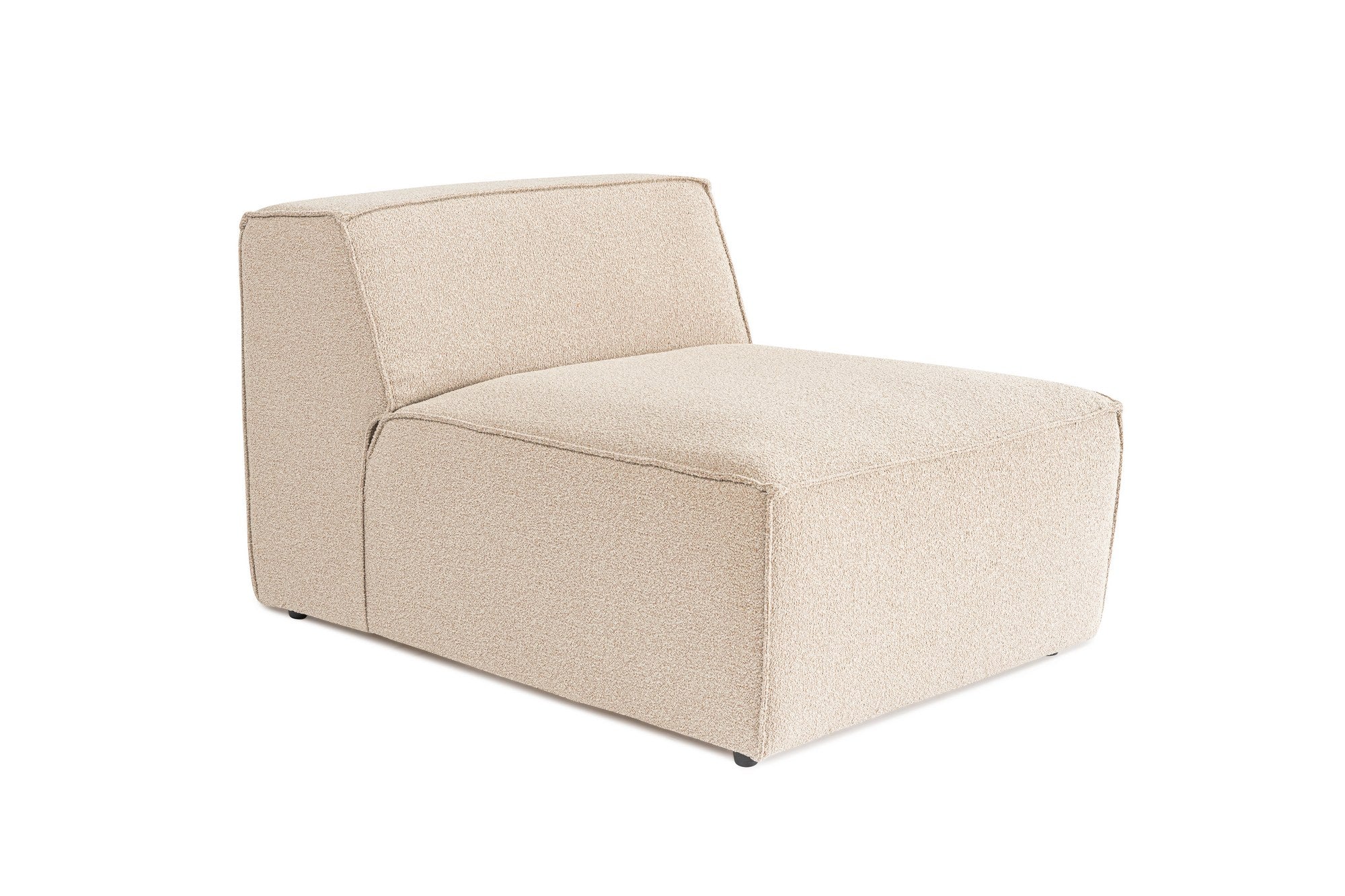 Sofá elegante de 1 lugar, cor pêssego, 83 x 108 x 65 cm | Estrutura 100% madeira de carpa, tecido 100% linho, espuma 32 DNS | Elegante e confortável para espaços de convivência modernos