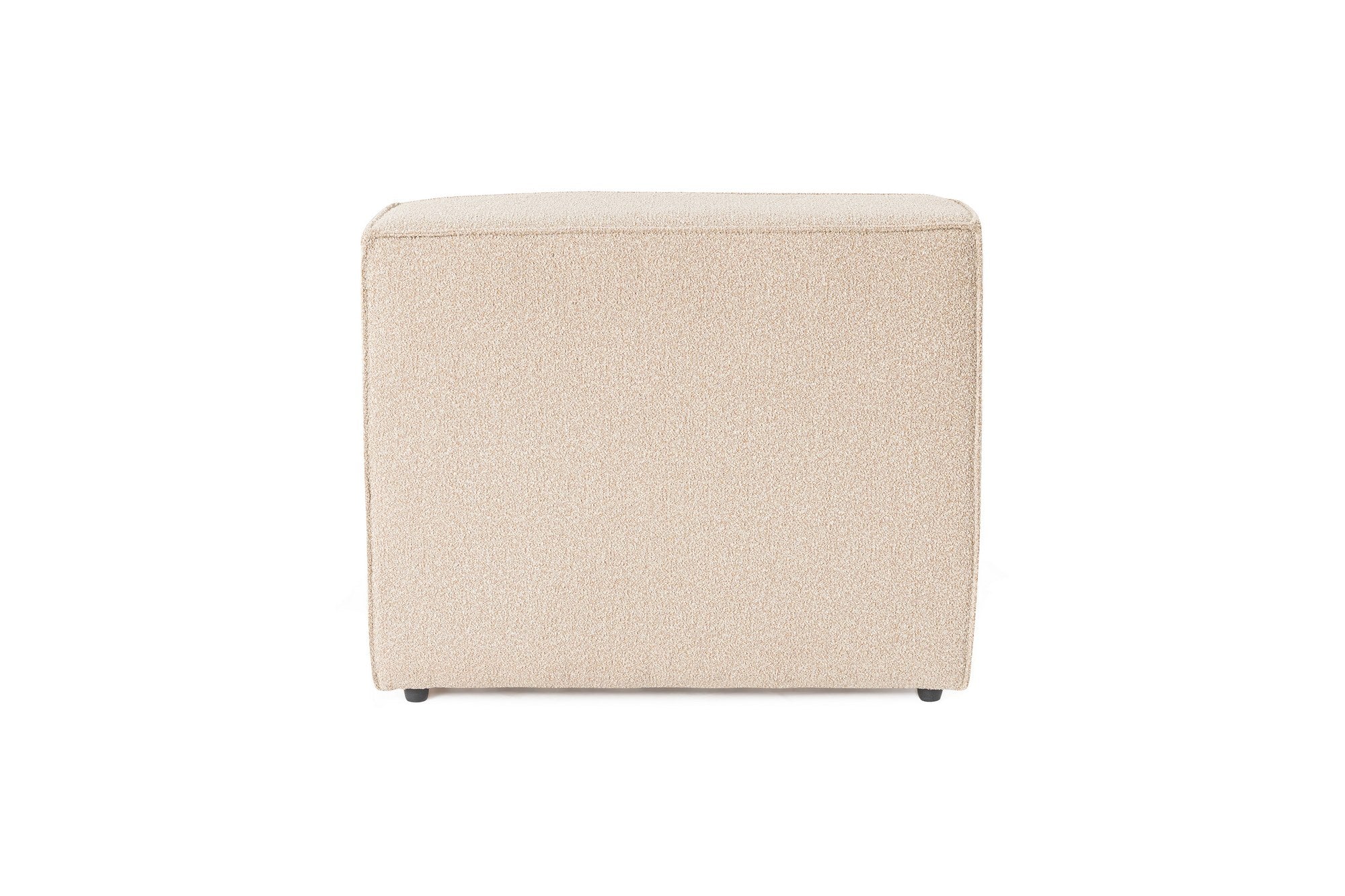 Sofá elegante de 1 lugar, cor pêssego, 83 x 108 x 65 cm | Estrutura 100% madeira de carpa, tecido 100% linho, espuma 32 DNS | Elegante e confortável para espaços de convivência modernos