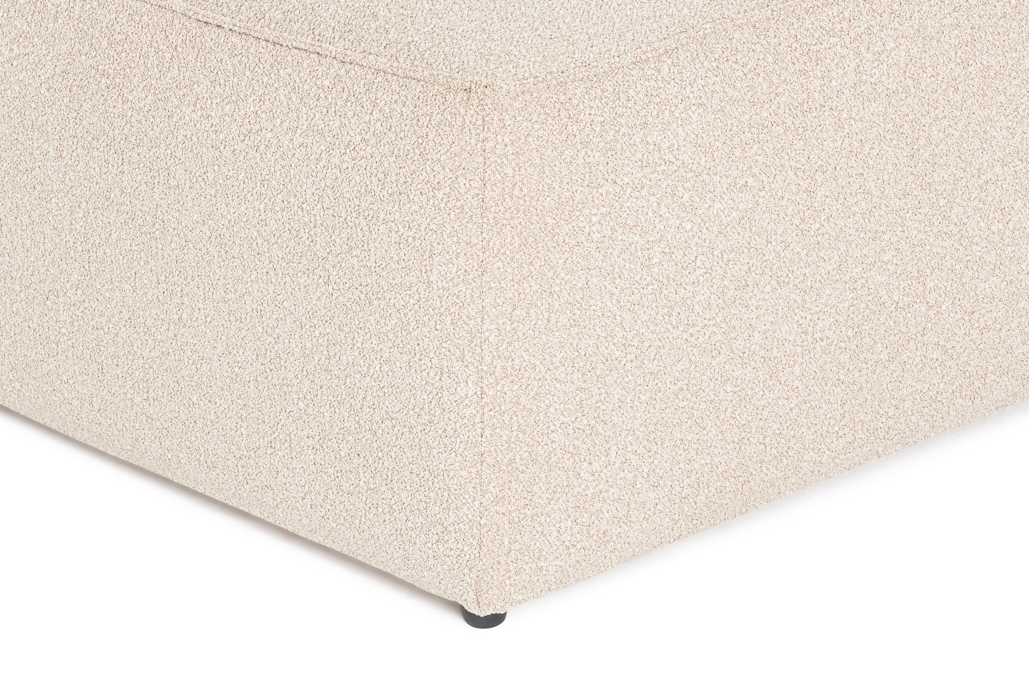 Sofá elegante de 1 lugar, cor pêssego, 83 x 108 x 65 cm | Estrutura 100% madeira de carpa, tecido 100% linho, espuma 32 DNS | Elegante e confortável para espaços de convivência modernos