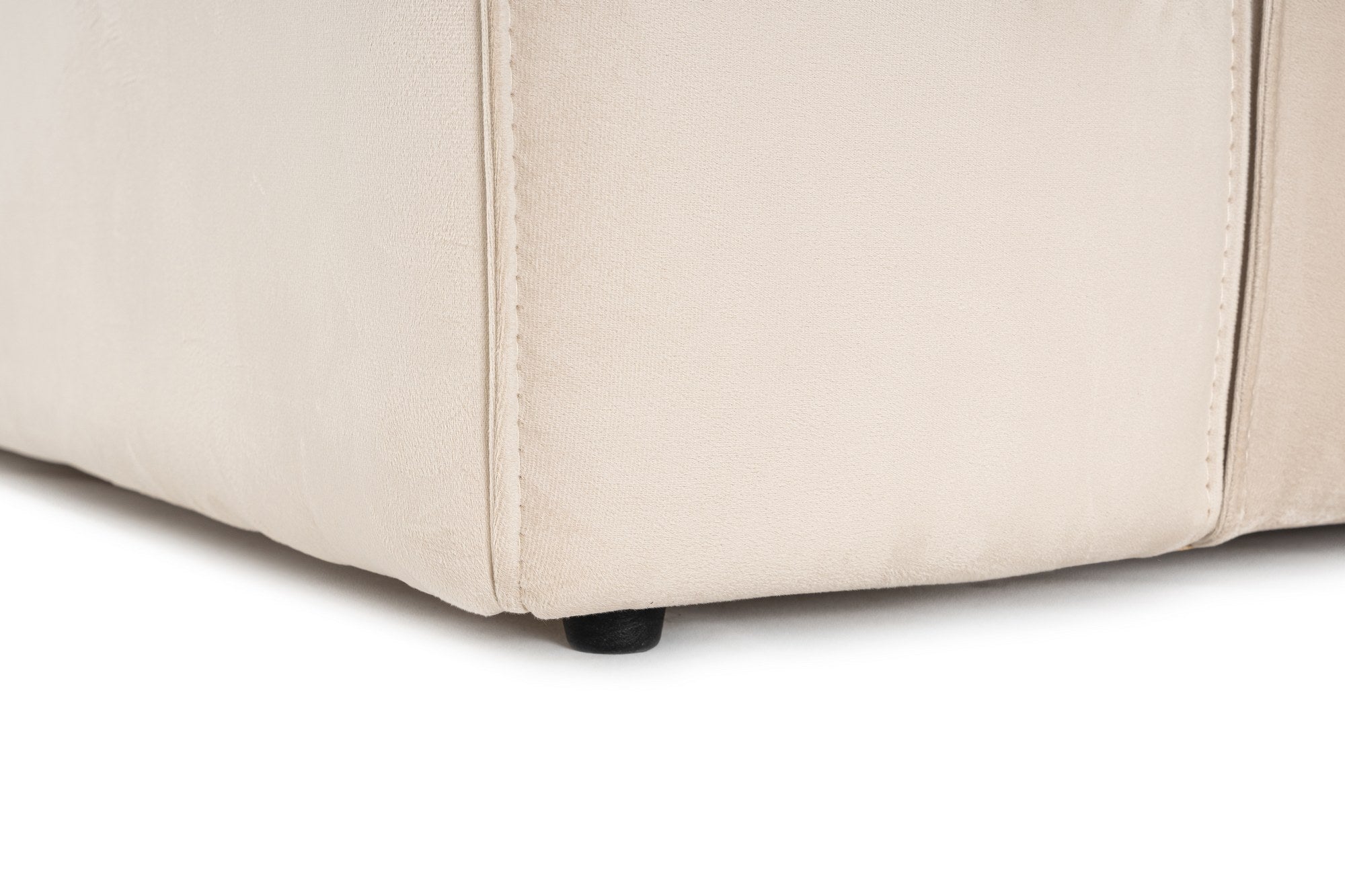 Sofá elegante de 1 lugar, linho creme, 110 x 108 x 65 cm | Estrutura 100% madeira de carpa, espuma DNS 32, pernas de plástico | Inclui almofada, perfeito para espaços aconchegantes