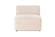 Sofá elegante de 1 lugar, linho creme, 83 x 108 x 65 cm | Estrutura 100% madeira de carpa, espuma DNS 32, pernas de plástico | Perfeito para salas de estar modernas e espaços aconchegantes