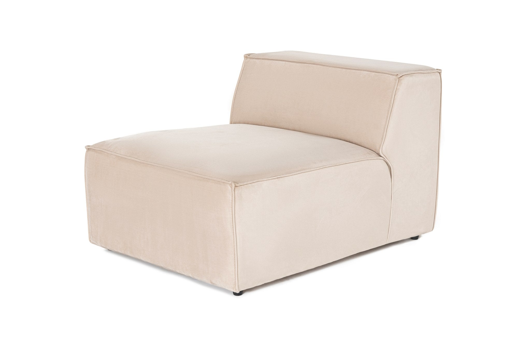 Sofá elegante de 1 lugar, linho creme, 83 x 108 x 65 cm | Estrutura 100% madeira de carpa, espuma DNS 32, pernas de plástico | Perfeito para salas de estar modernas e espaços aconchegantes