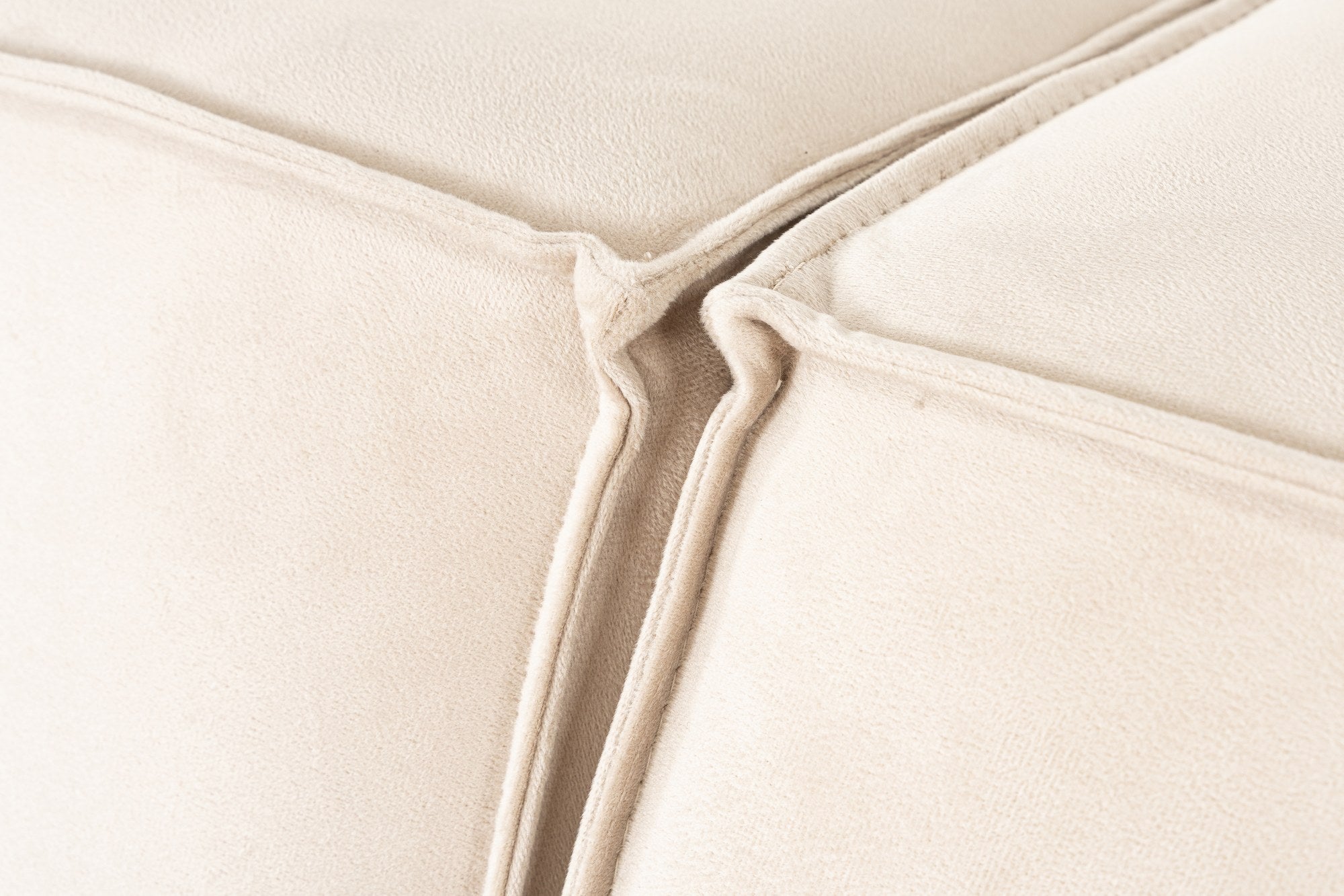 Sofá elegante de 2 lugares, linho creme, 220 x 108 x 65 cm | Estrutura 100% madeira de carpa, espuma DNS 32, pernas de plástico | Inclui 2 almofadas, perfeito para salas de estar modernas
