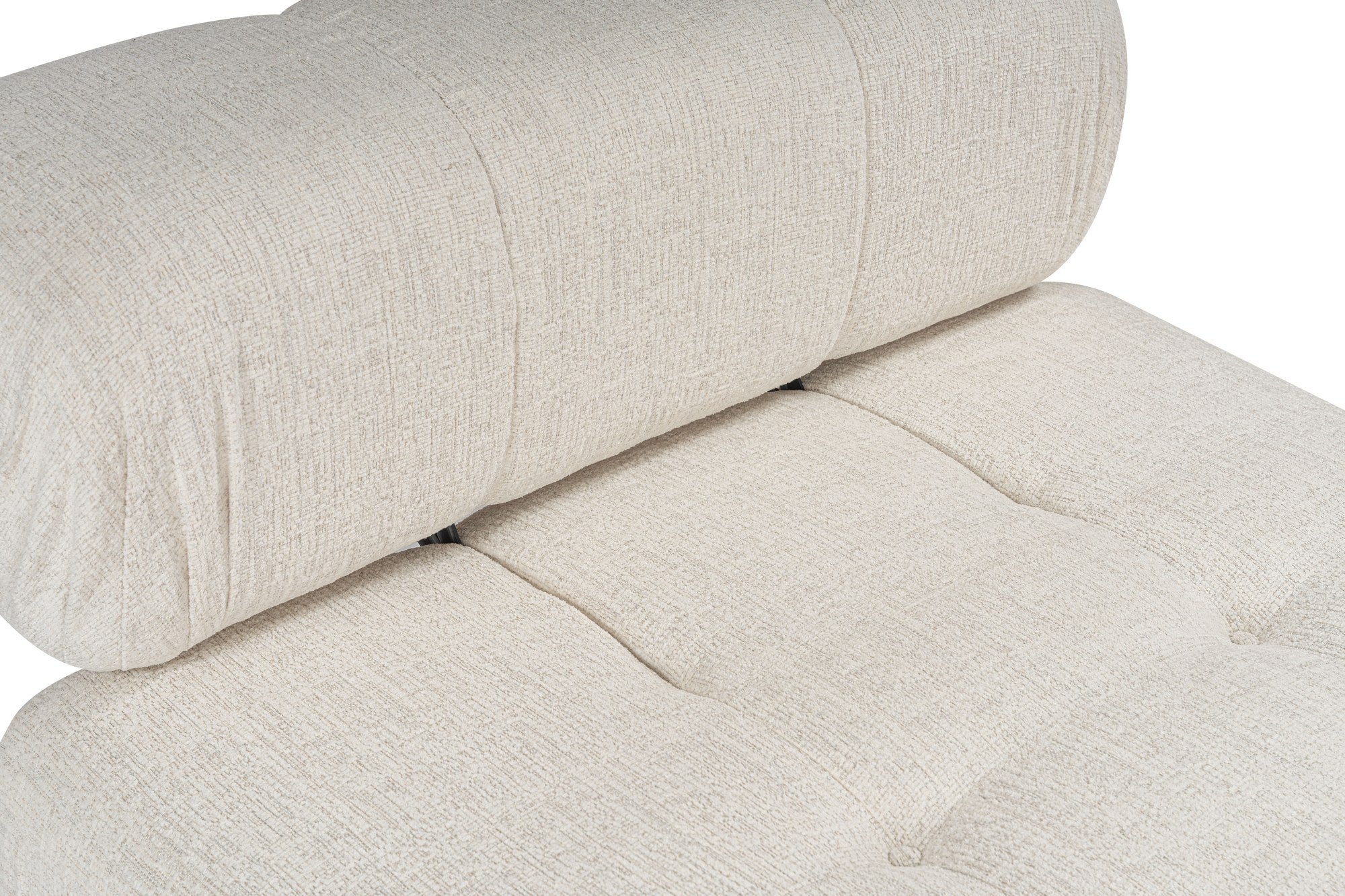 Sofá elegante de 1 lugar, cor creme, 100 cm x 100 cm x 80 cm | Estrutura em madeira de faia e aglomerado, 100% poliéster, espuma 28 DNS | Design moderno com mecanismo de mudança