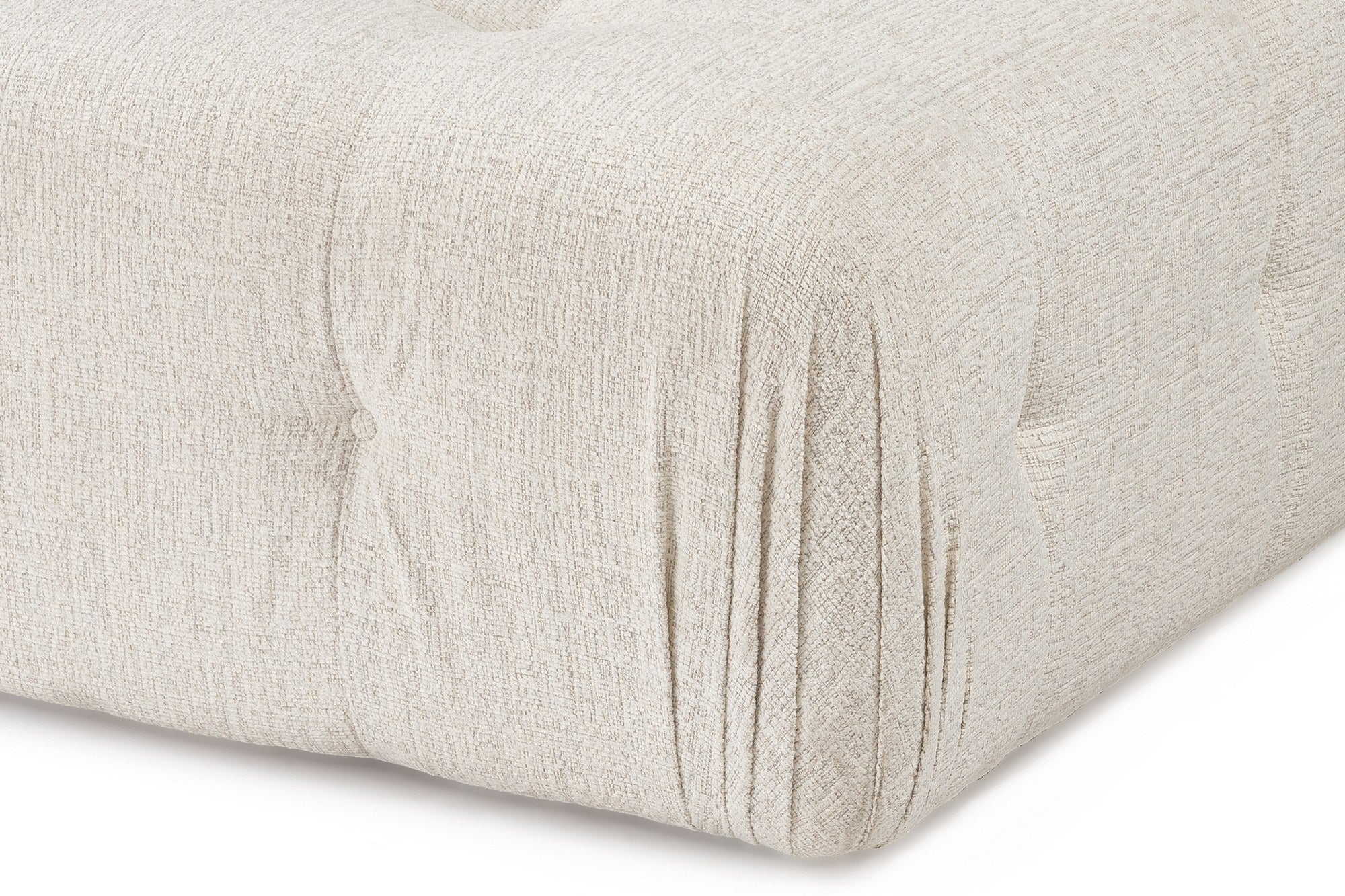 Sofá elegante de 1 lugar, cor creme, 100 cm x 100 cm x 80 cm | Estrutura em madeira de faia e aglomerado, 100% poliéster, espuma 28 DNS | Design moderno com mecanismo de mudança