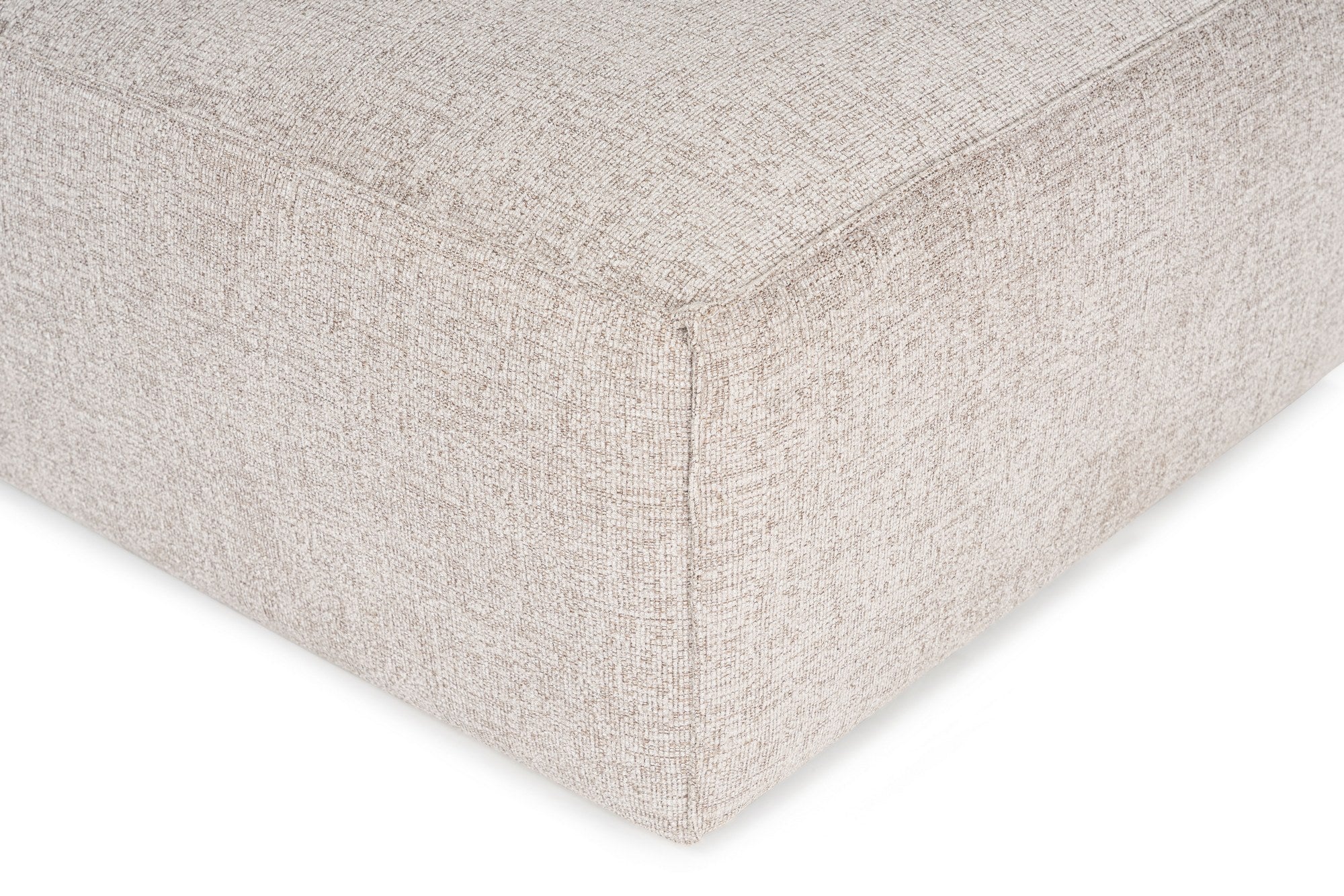 Sofá elegante de 3 lugares, cor mocha, 303 x 108 x 65 cm | Estrutura 100% madeira de carpa, tecido 100% linho, espuma 32 DNS, inclui 2 almofadas | Perfeito para salas de estar modernas