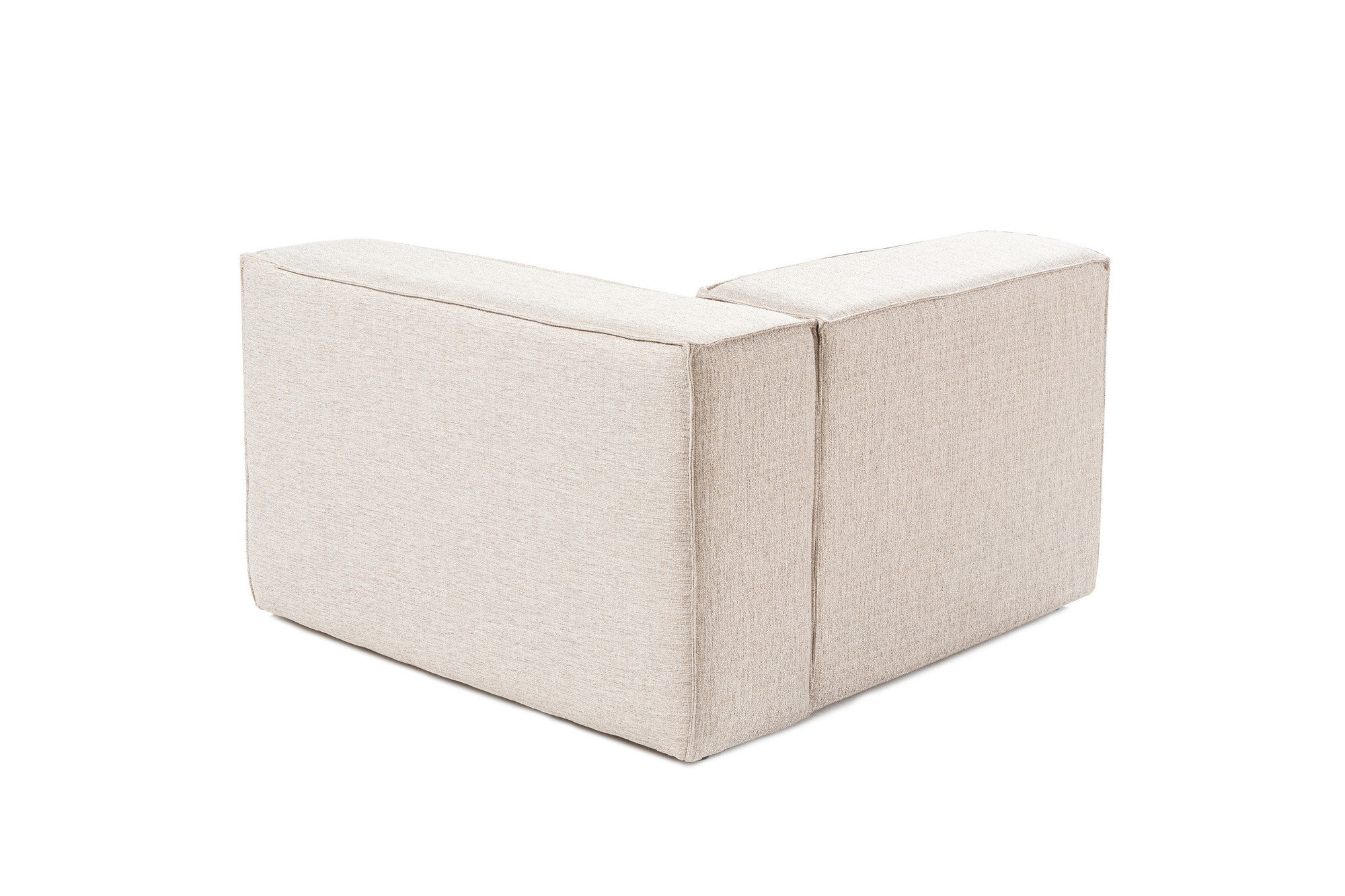 Sofá elegante de 1 lugar, marrom claro, 66 cm de altura | Estrutura 100% madeira de carpa, tecido 100% linho, espuma 32 DNS, inclui 1 almofada | Design elegante e confortável