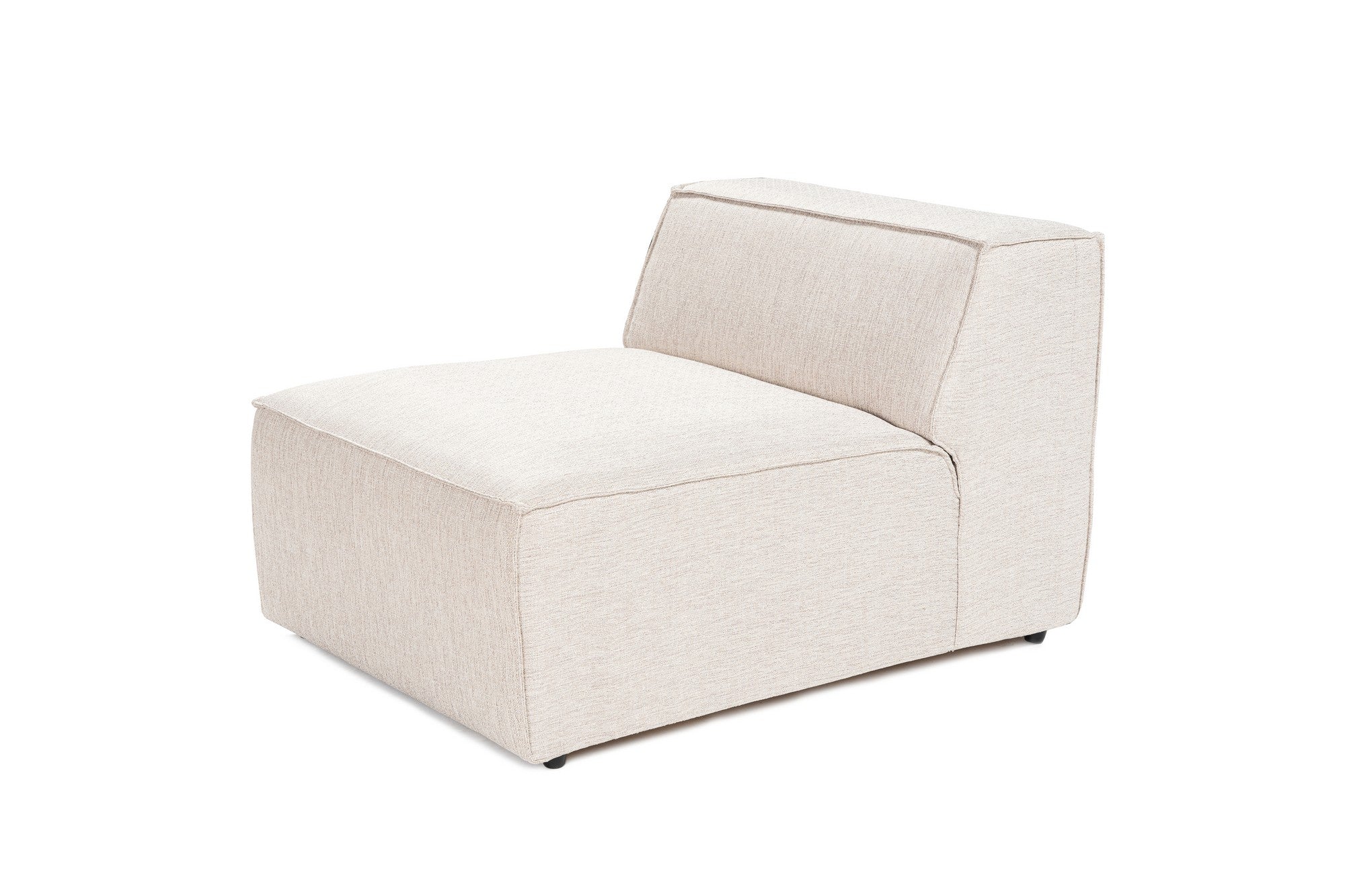 Sofá elegante de 1 lugar, marrom claro, 66 cm de altura | Estrutura 100% madeira de carpa, tecido 100% linho, espuma 32 DNS | Perfeito para salas de estar modernas e espaços aconchegantes