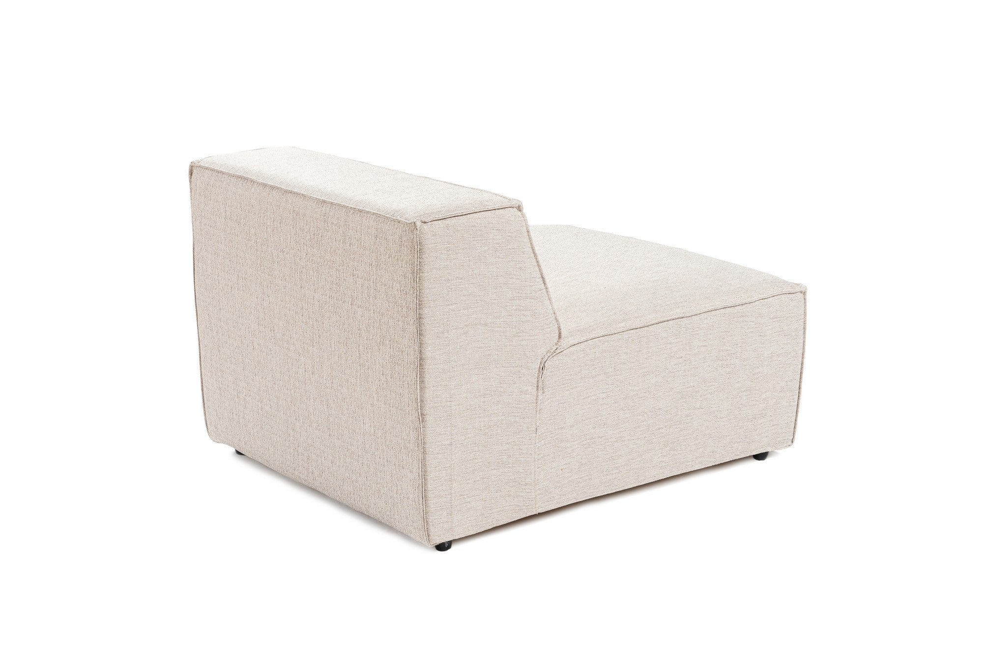 Sofá elegante de 1 lugar, marrom claro, 66 cm de altura | Estrutura 100% madeira de carpa, tecido 100% linho, espuma 32 DNS | Perfeito para salas de estar modernas e espaços aconchegantes