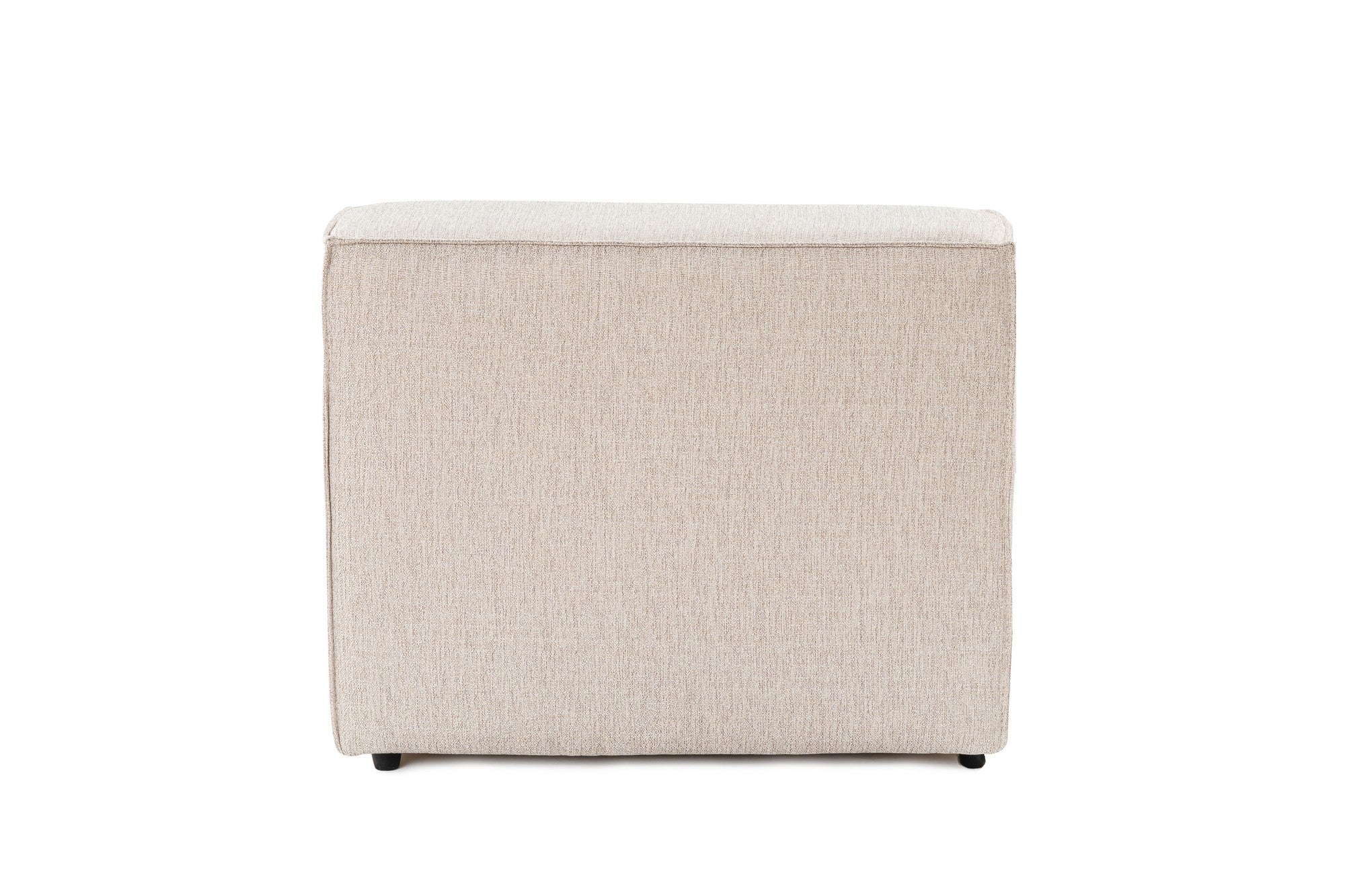 Sofá elegante de 1 lugar, marrom claro, 66 cm de altura | Estrutura 100% madeira de carpa, tecido 100% linho, espuma 32 DNS | Perfeito para salas de estar modernas e espaços aconchegantes