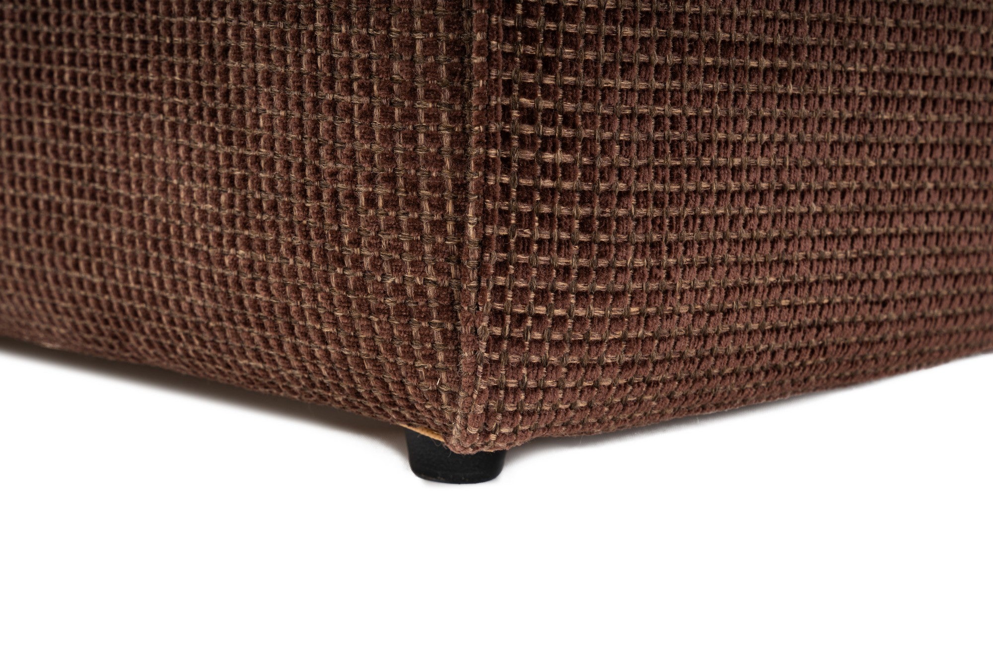 Sofá elegante de 4 lugares, tecido de linho marrom, 300 x 108 x 65 cm | Assentos de espuma DNS 32, pernas de plástico, inclui 2 almofadas | Perfeito para salas de estar modernas